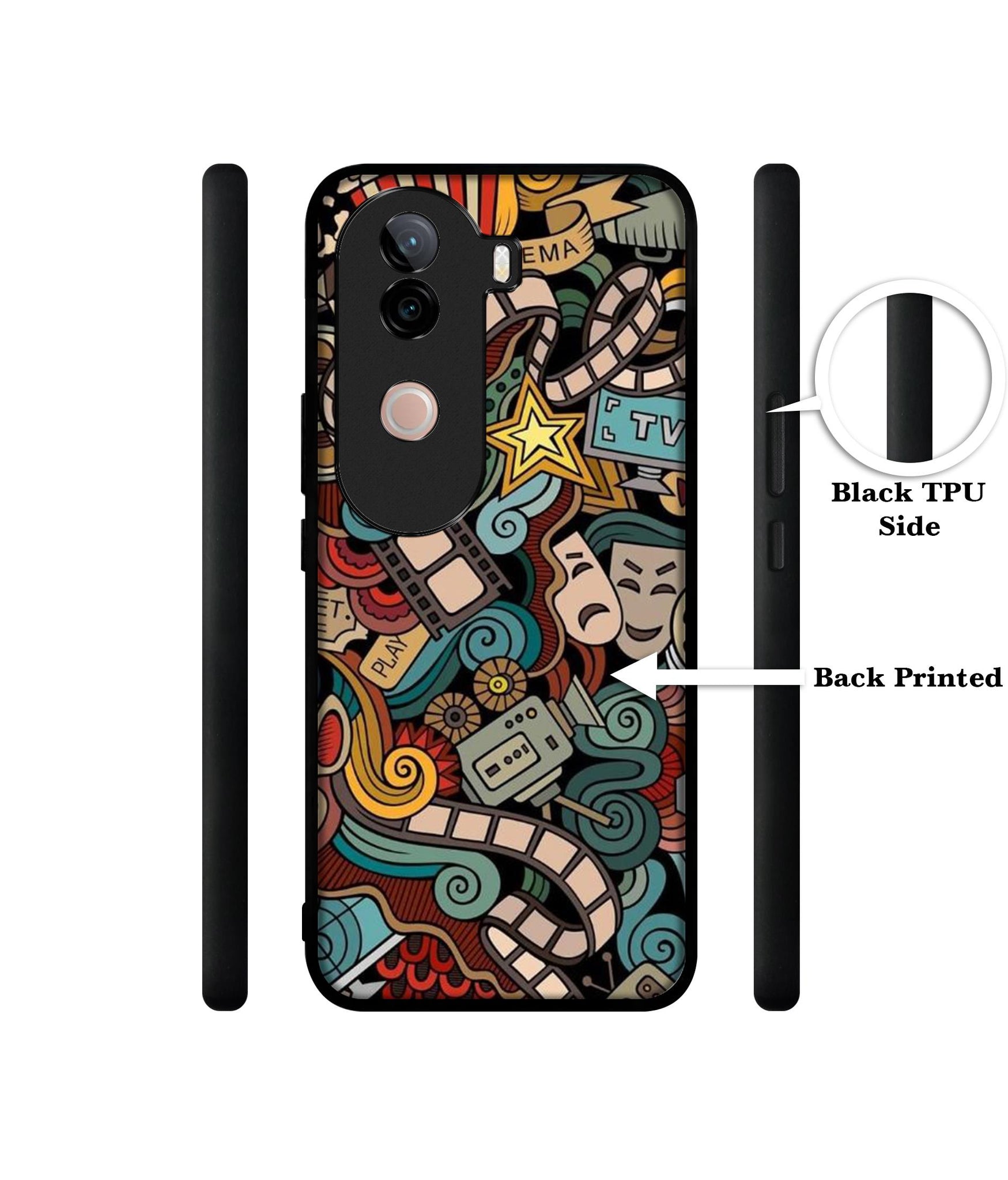 Movies Design Designer 2D Printed Back Case Cover for Vivo V40e 5G / iQOO Z9s 5G
