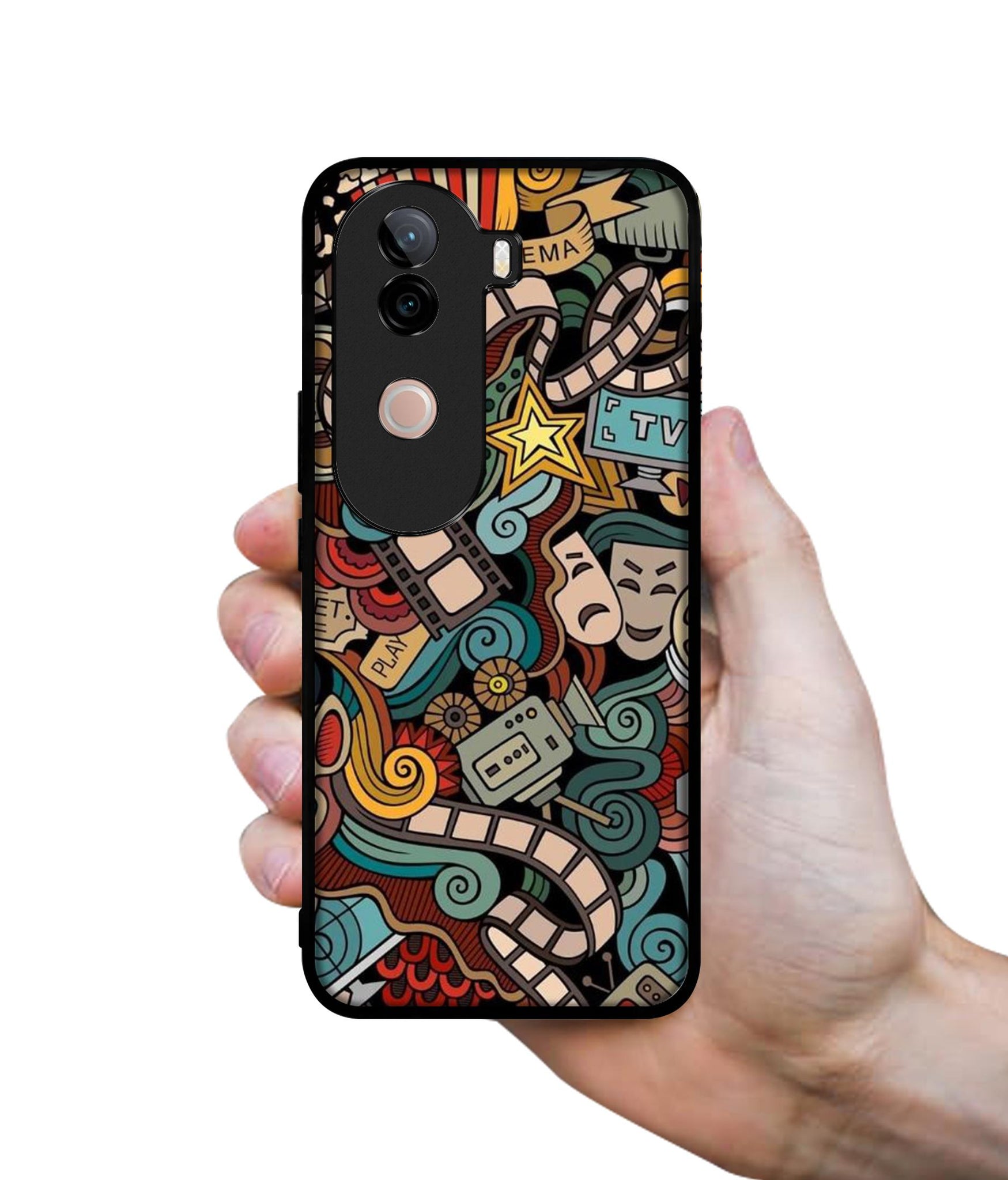 Movies Design Designer 2D Printed Back Case Cover for Vivo V40e 5G / iQOO Z9s 5G