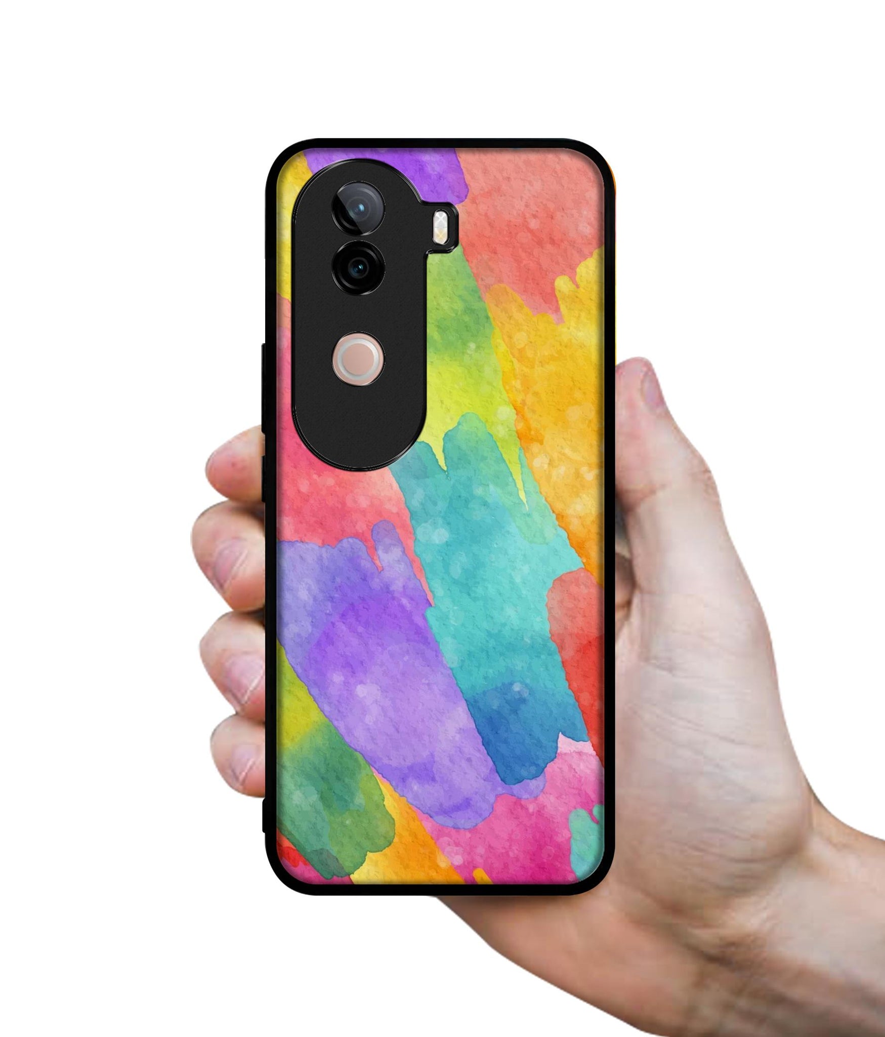 Water Paint Colorful Abstract Design Designer 2D Printed Back Case Cover for Vivo V40e 5G / iQOO Z9s 5G