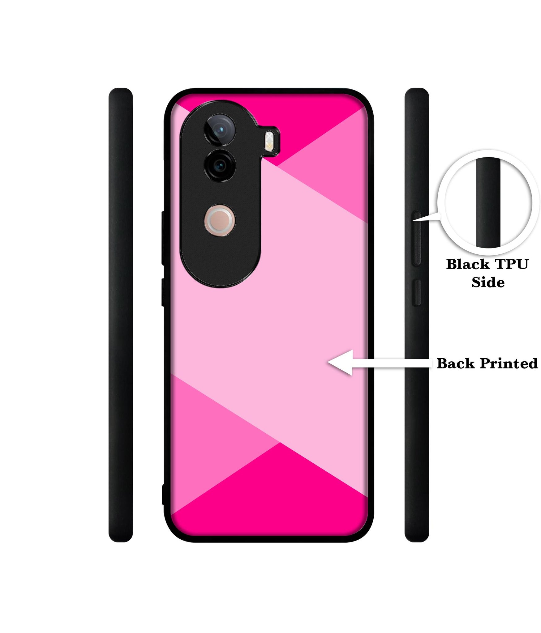 Pink Cross Vector Design Designer 2D Printed Back Case Cover for Vivo V40e 5G / iQOO Z9s 5G