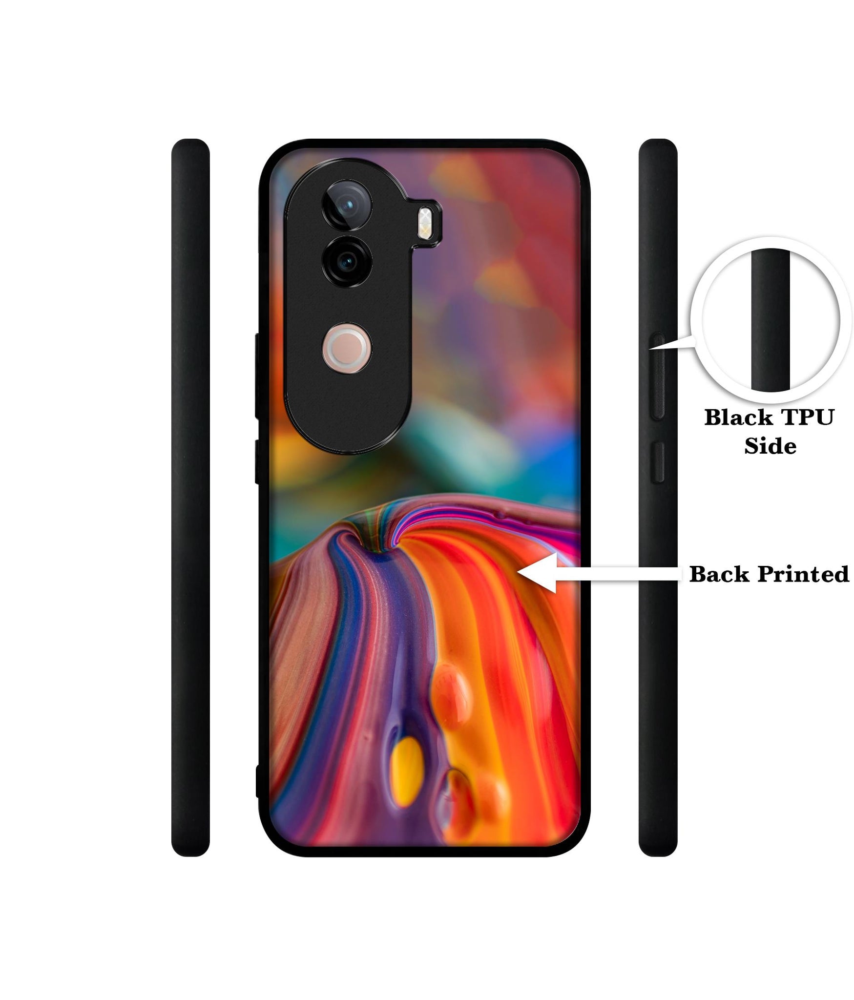 Rainbow Colors Designer 2D Printed Back Case Cover for Vivo V40e 5G / iQOO Z9s 5G