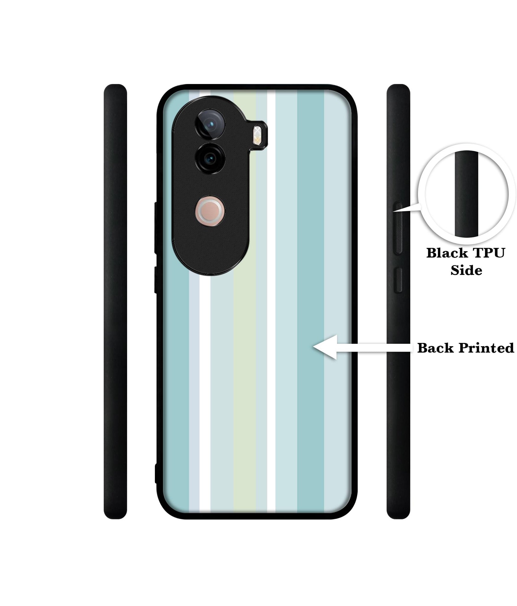 Light Green Stripes Design Designer 2D Printed Back Case Cover for Vivo V40e 5G / iQOO Z9s 5G