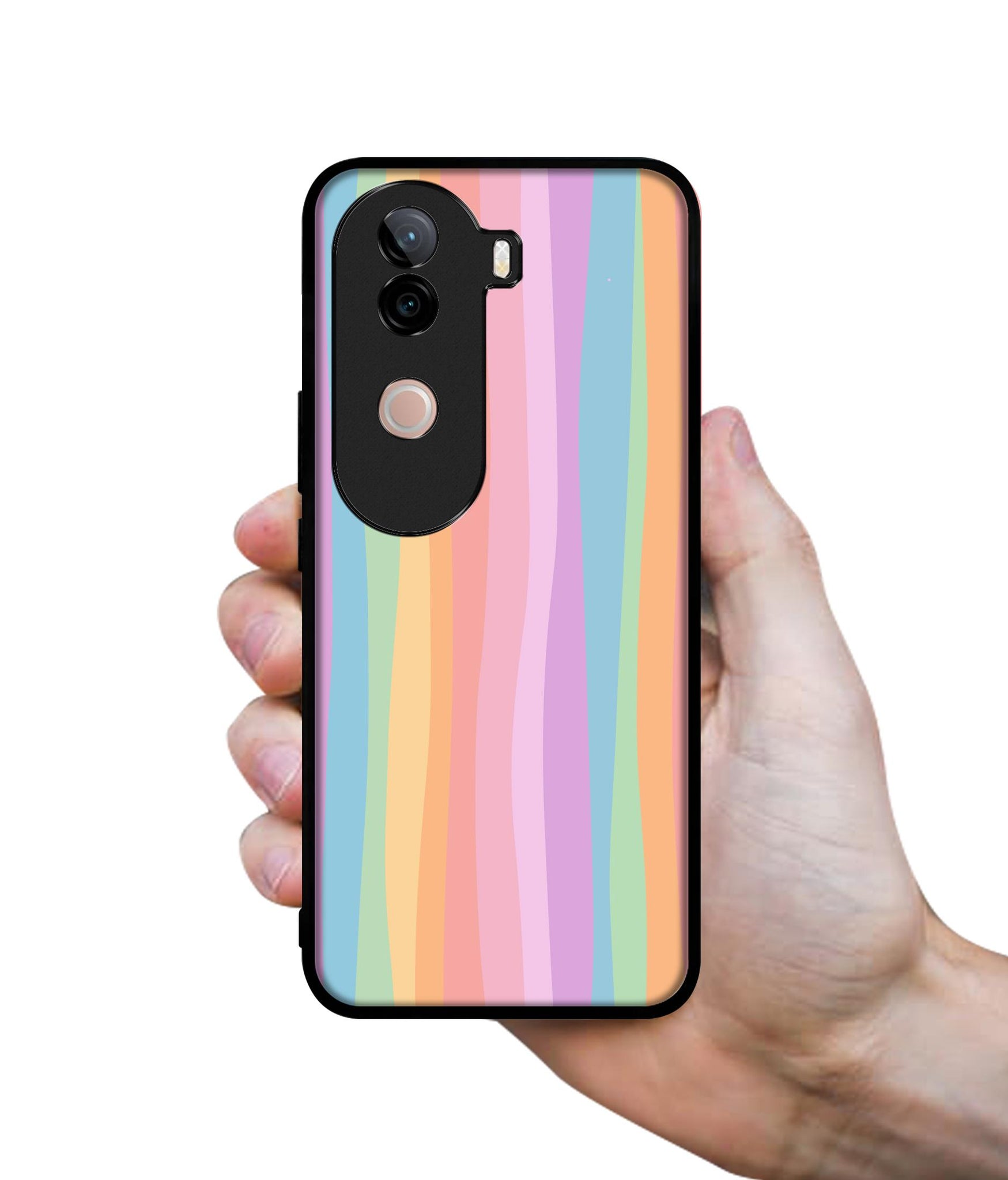Cool Rainbow Design Designer 2D Printed Back Case Cover for Vivo V40e 5G / iQOO Z9s 5G