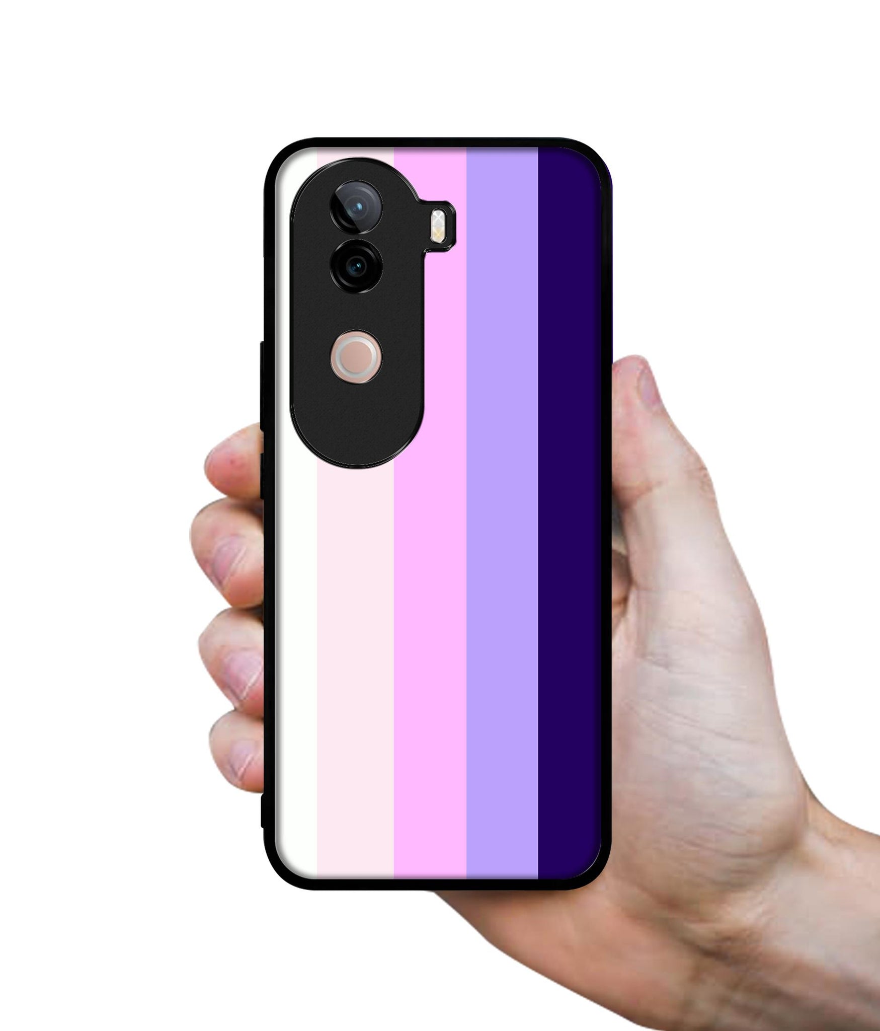 Pink and Purple Lines Design Designer 2D Printed Back Case Cover for Vivo V40e 5G / iQOO Z9s 5G