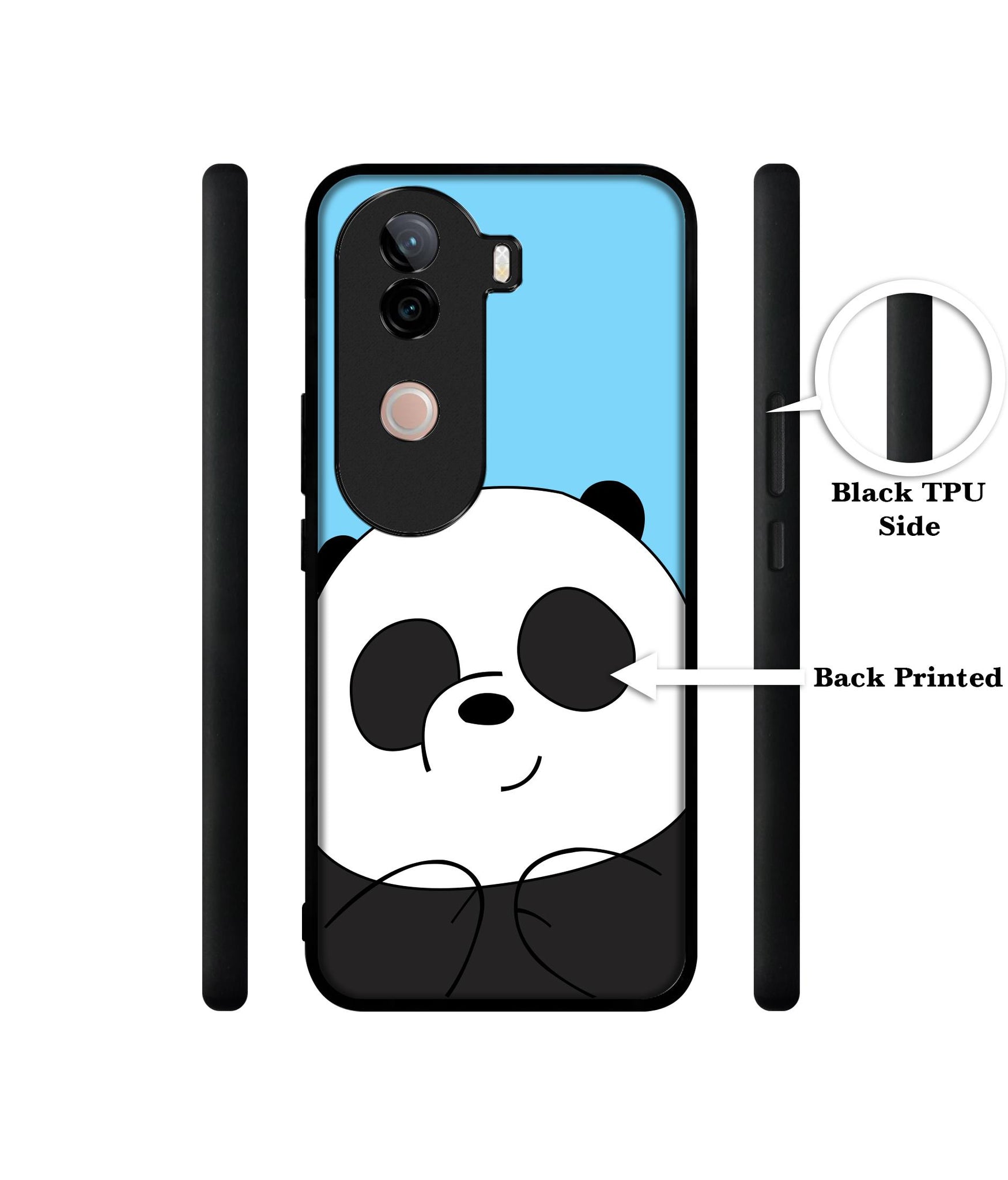 Cute Panda Design Designer 2D Printed Back Case Cover for Vivo V40e 5G / iQOO Z9s 5G