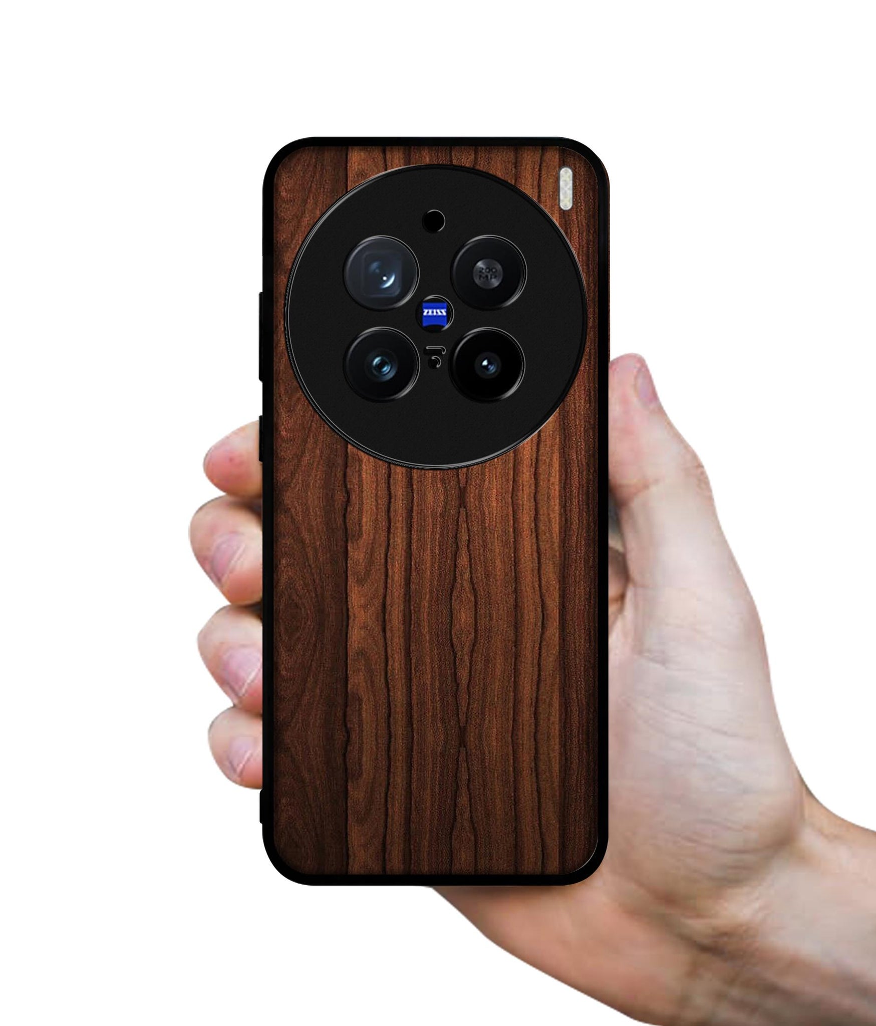 Brown Wooden Texture Design Designer 2D Printed Back Case Cover for Vivo X200 Pro 5G