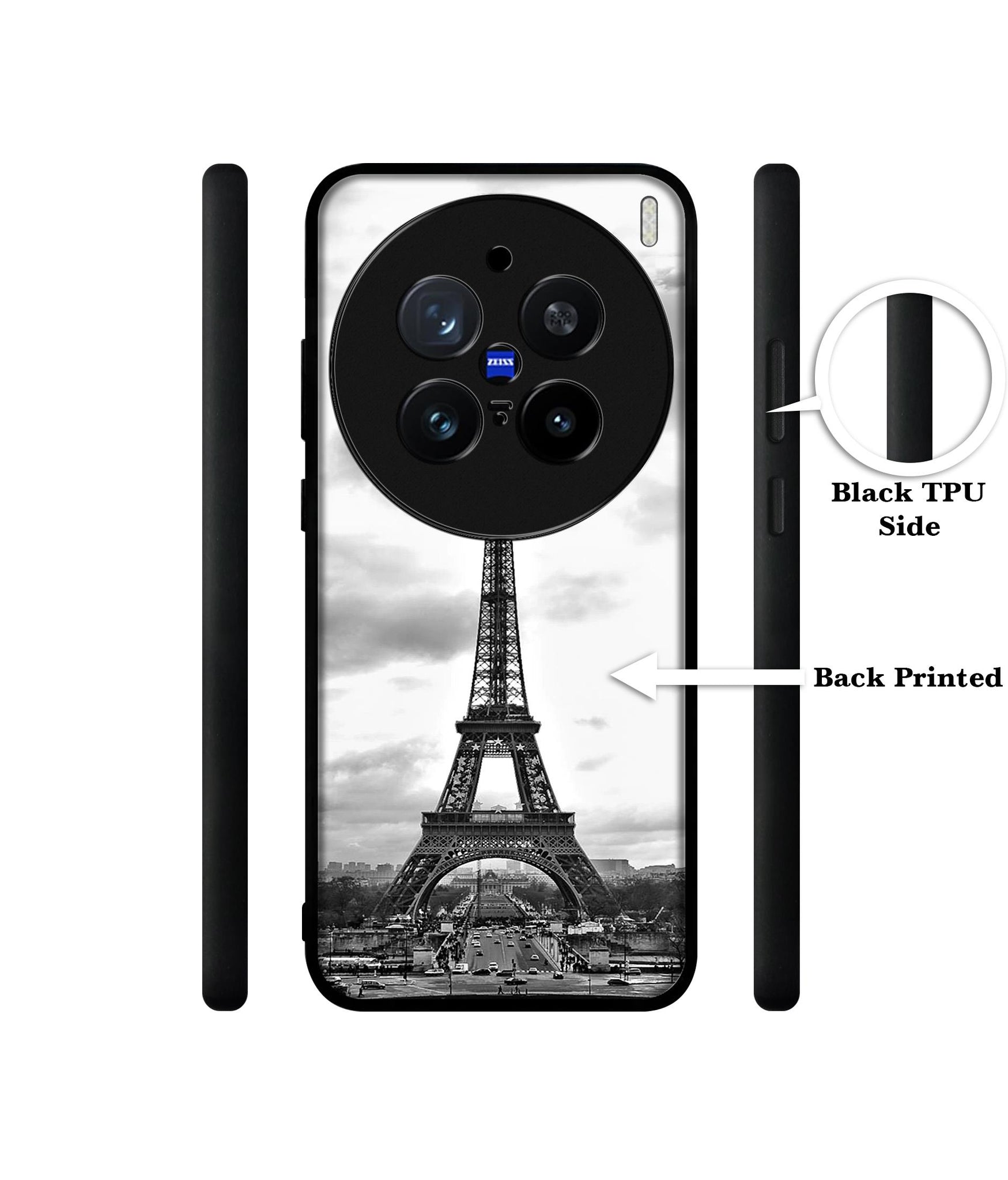 Eiffel Tower Design Designer 2D Printed Back Case Cover for Vivo X200 Pro 5G