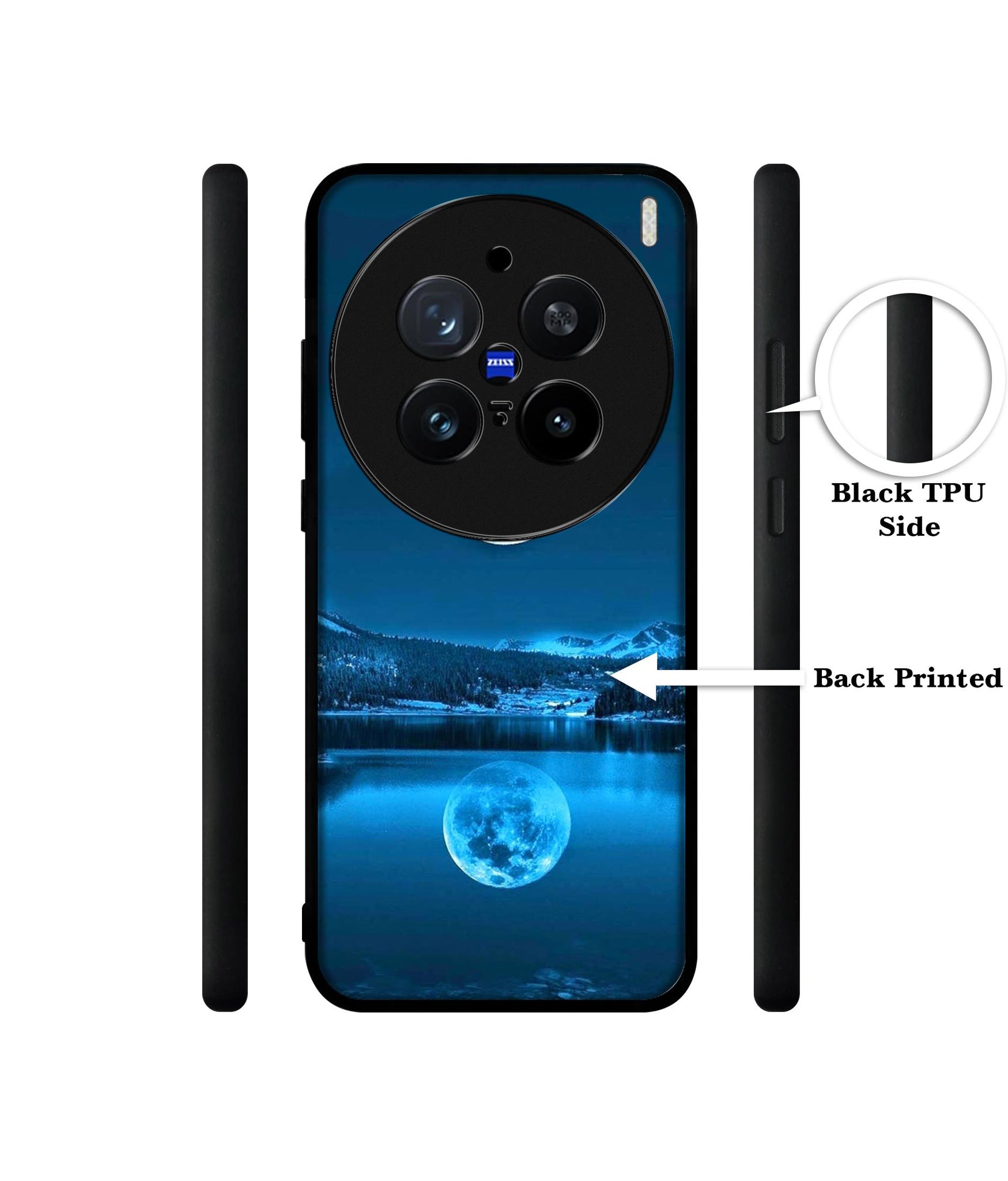 Awesome Moon Design Designer 2D Printed Back Case Cover for Vivo X200 Pro 5G