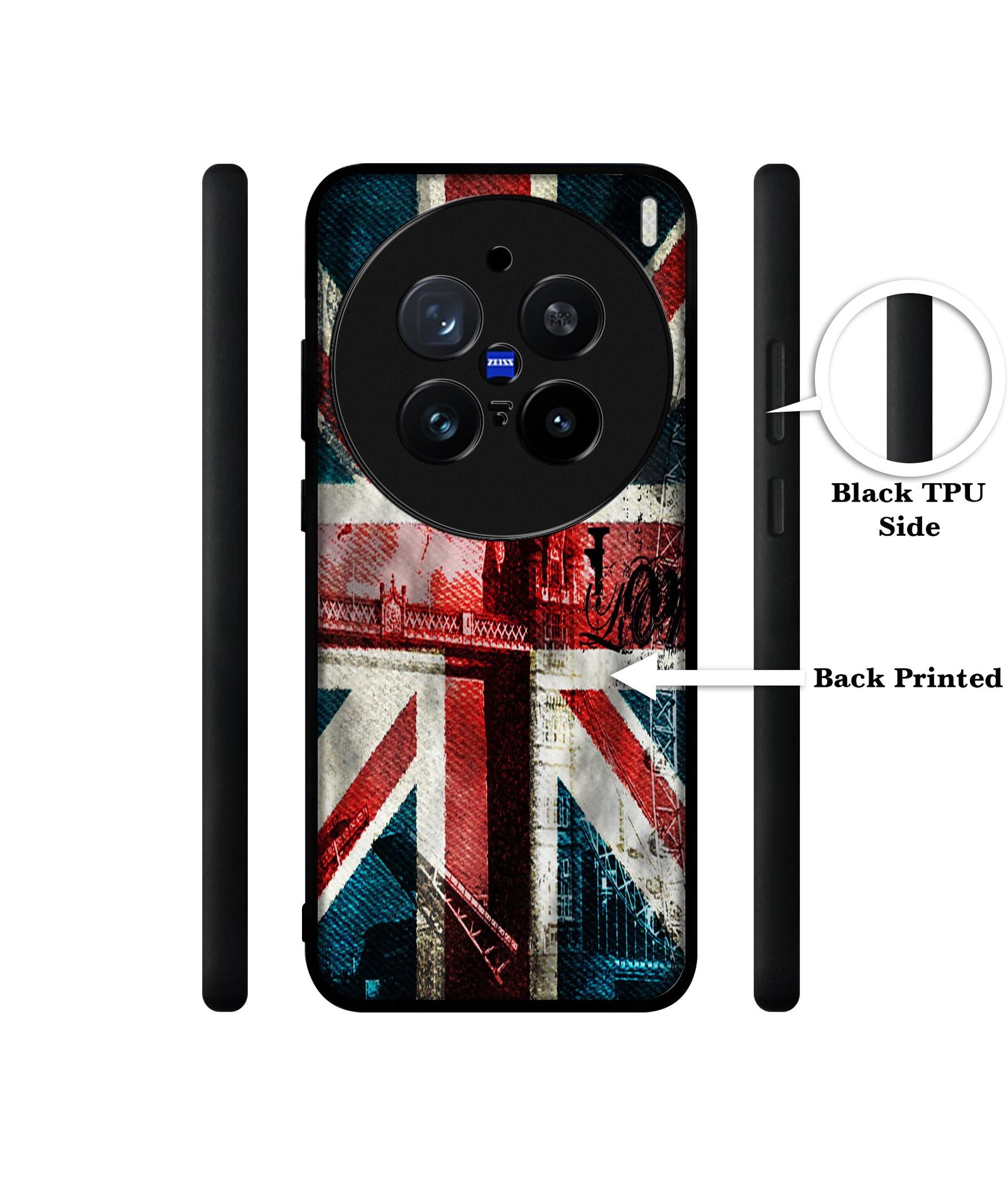 London Flag wallpaper Design Designer 2D Printed Back Case Cover for Vivo X200 Pro 5G