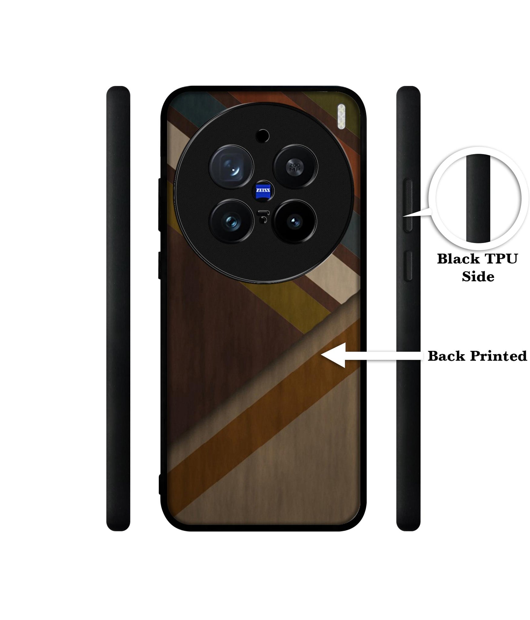 Colorful Wooden Pattern Design Designer 2D Printed Back Case Cover for Vivo X200 Pro 5G