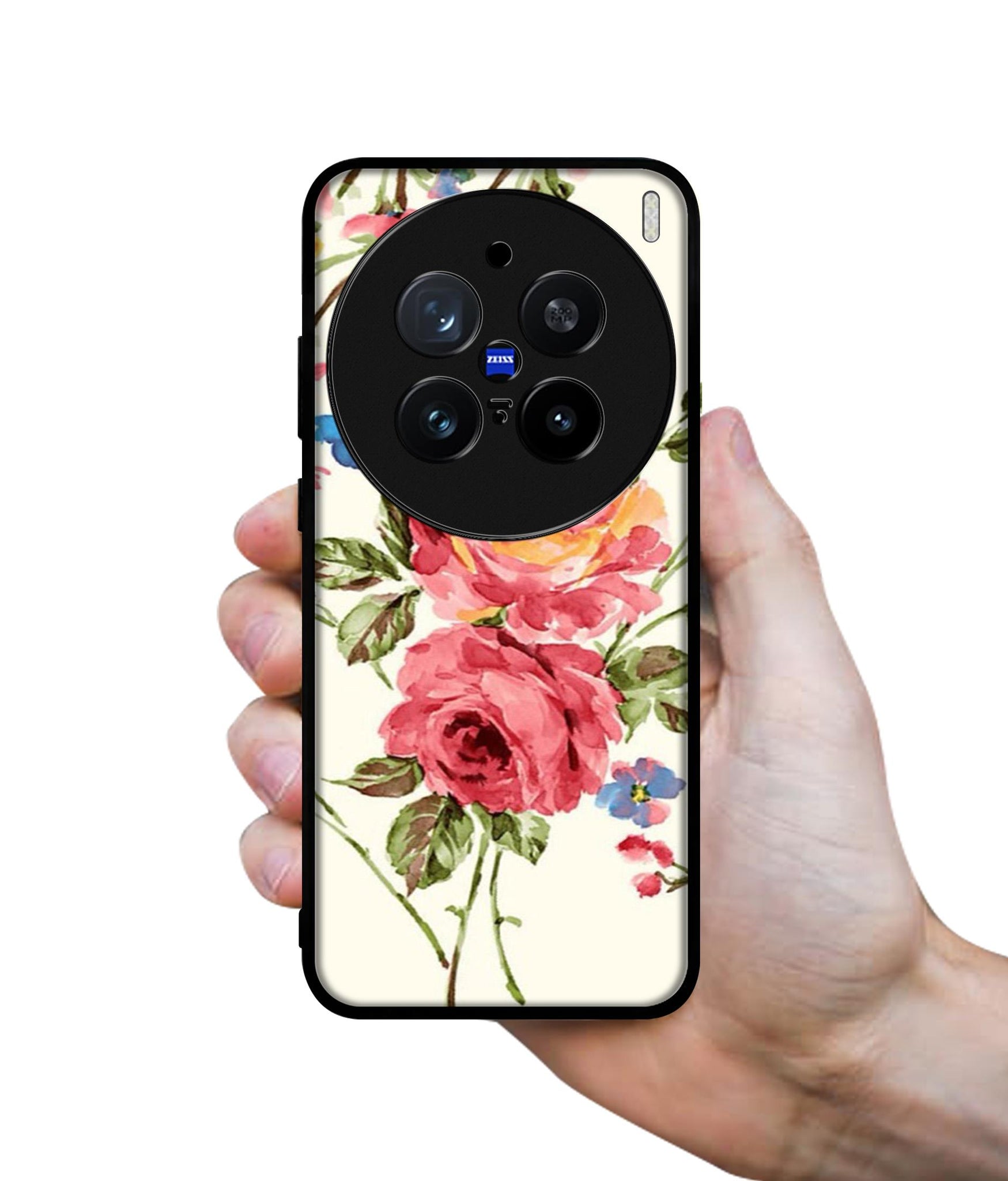 Vintage Painting Flower Design Designer 2D Printed Back Case Cover for Vivo X200 Pro 5G