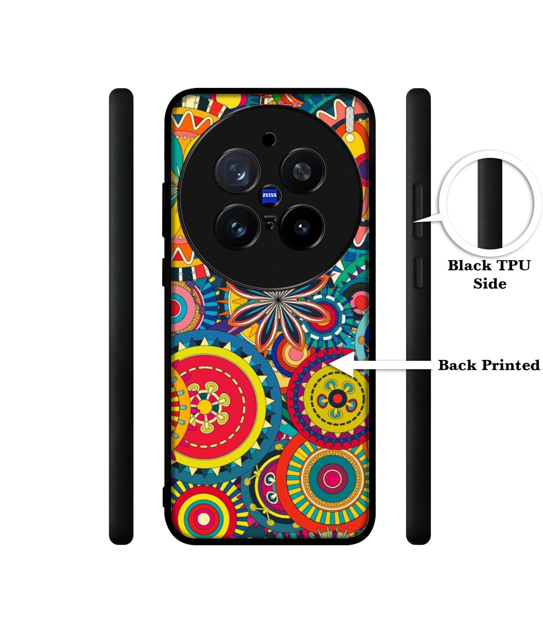 Ring Pattern Print Design Designer 2D Printed Back Case Cover for Vivo X200 Pro 5G