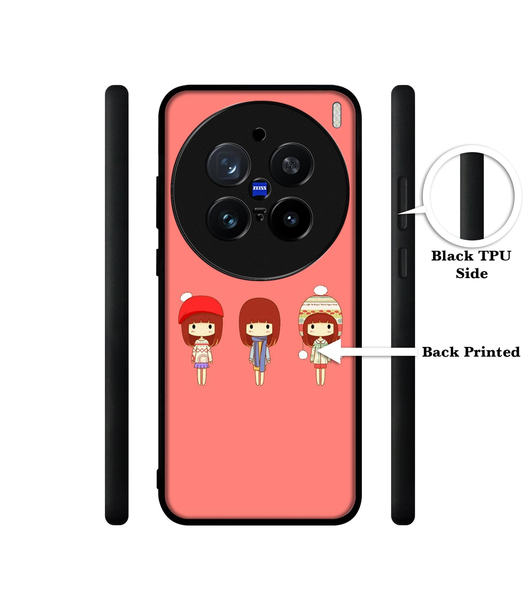 Cute Girls Design Designer 2D Printed Back Case Cover for Vivo X200 Pro 5G