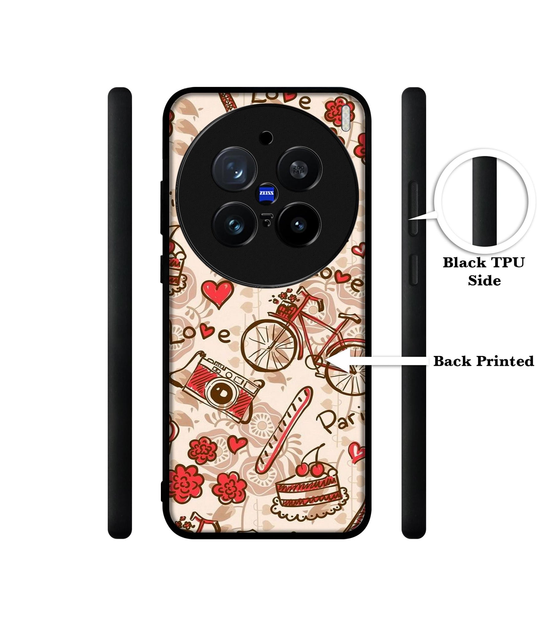 Vintage Paris Design Designer 2D Printed Back Case Cover for Vivo X200 Pro 5G