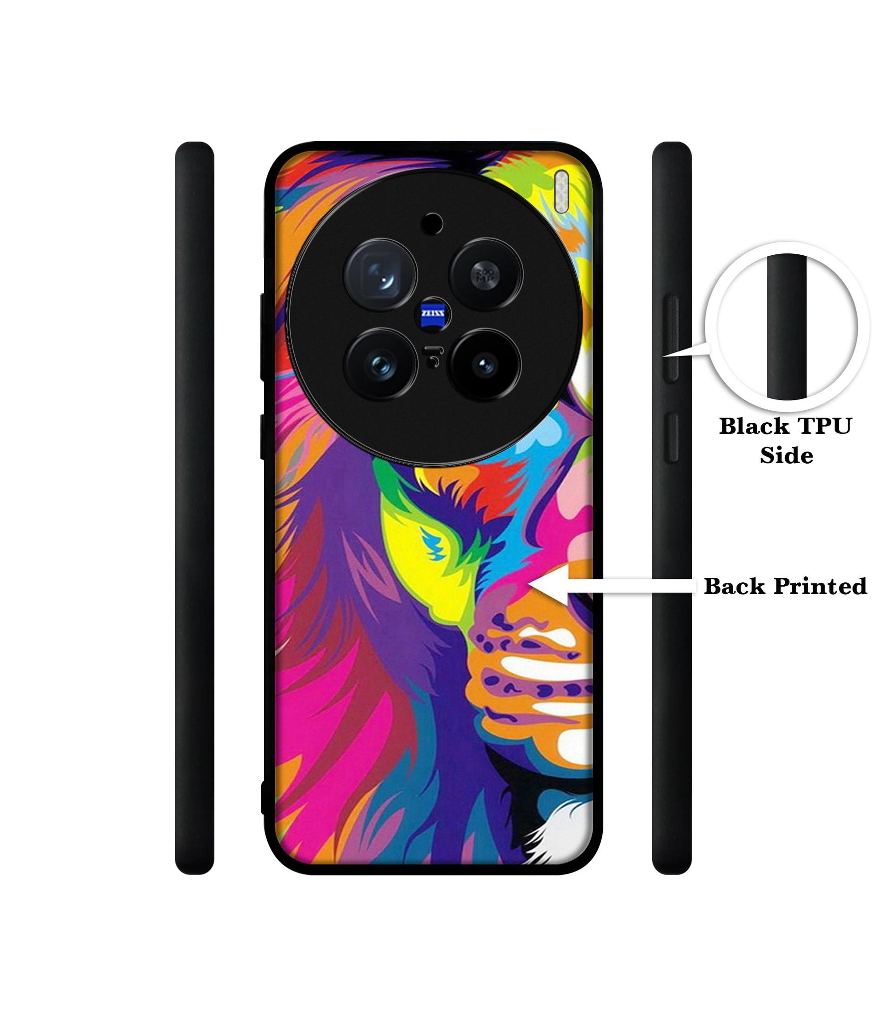 Lion Design Designer 2D Printed Back Case Cover for Vivo X200 Pro 5G