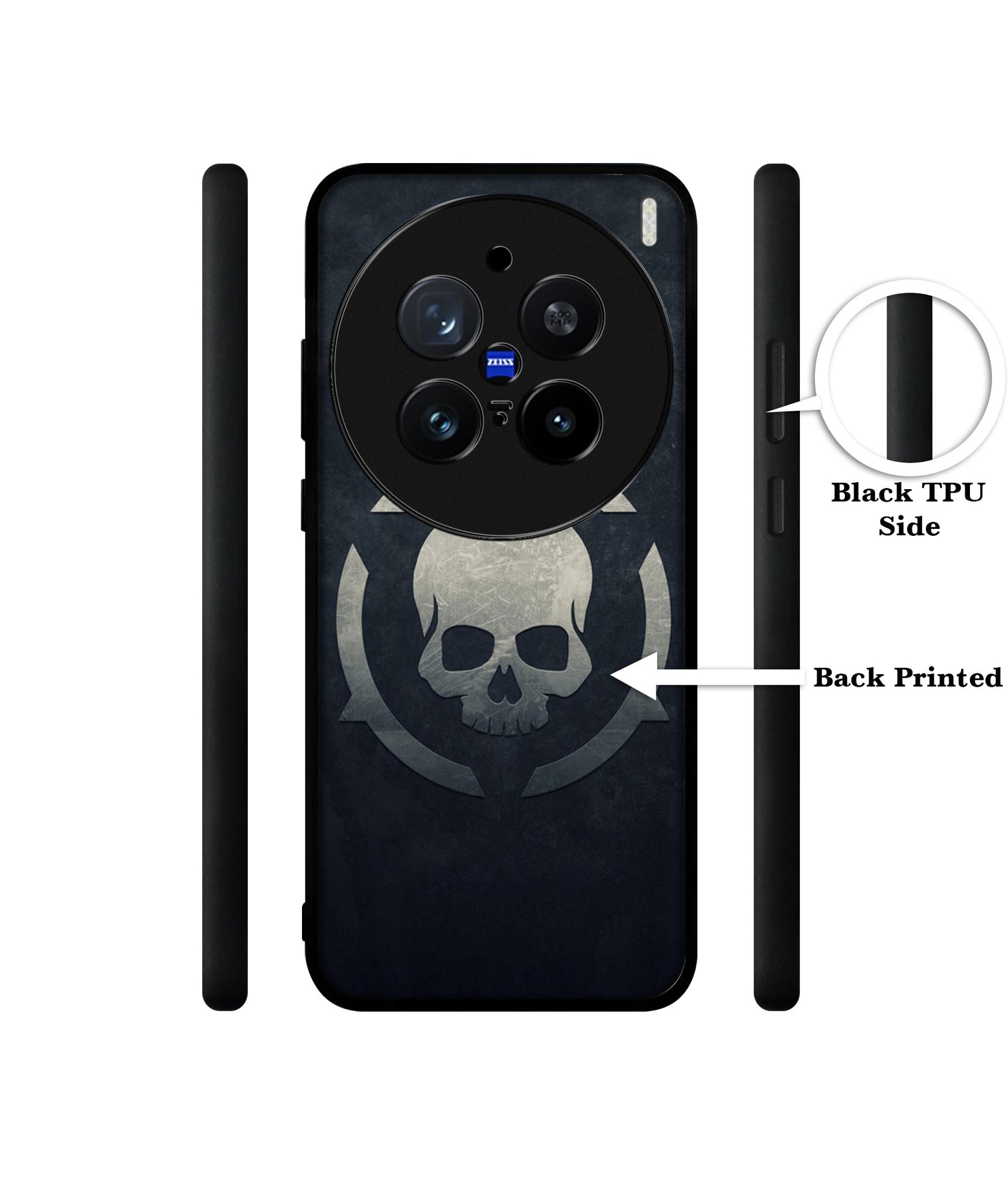 Skull Pattern Print Design Designer 2D Printed Back Case Cover for Vivo X200 Pro 5G