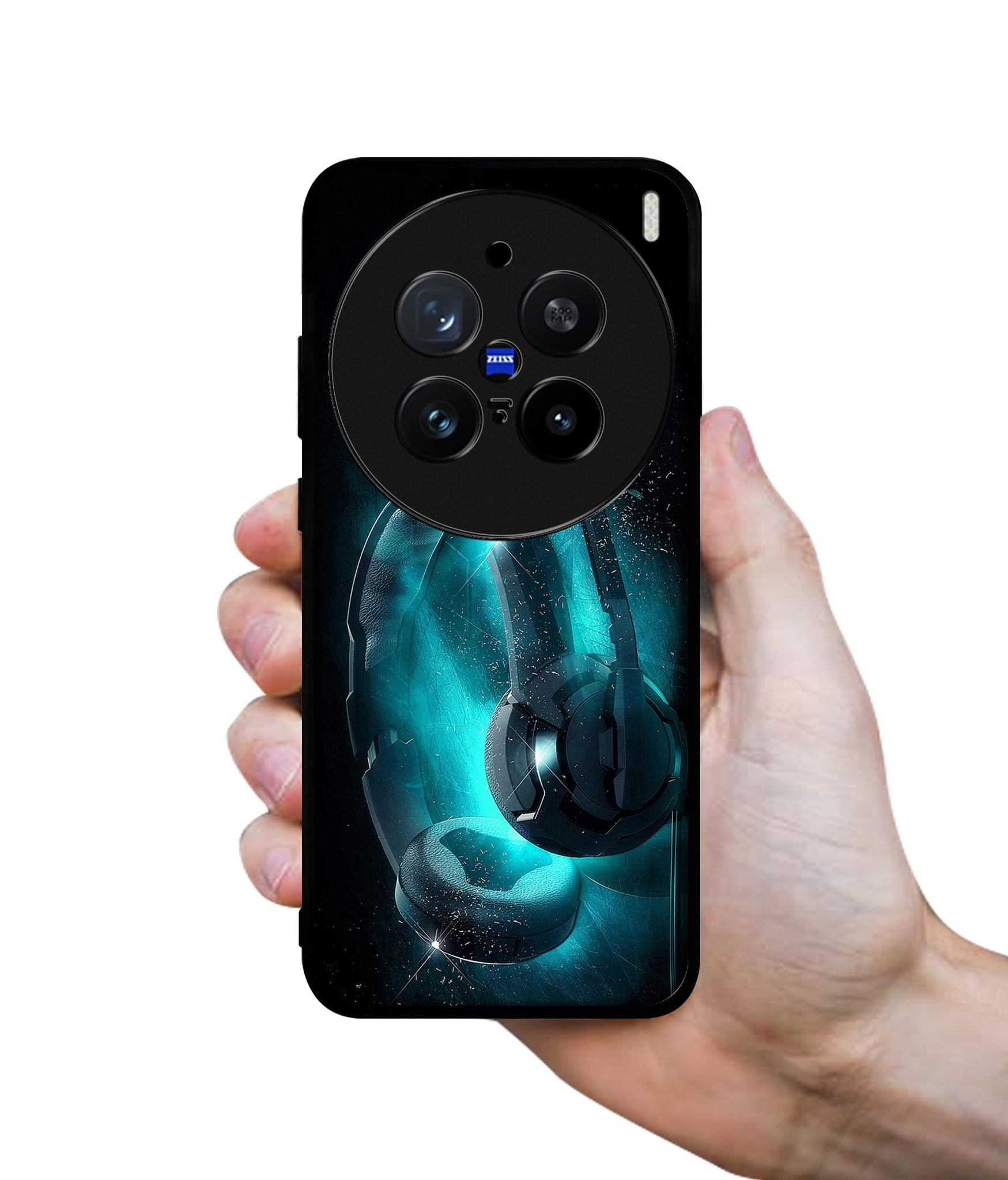 Cool Headphone Design Designer 2D Printed Back Case Cover for Vivo X200 Pro 5G