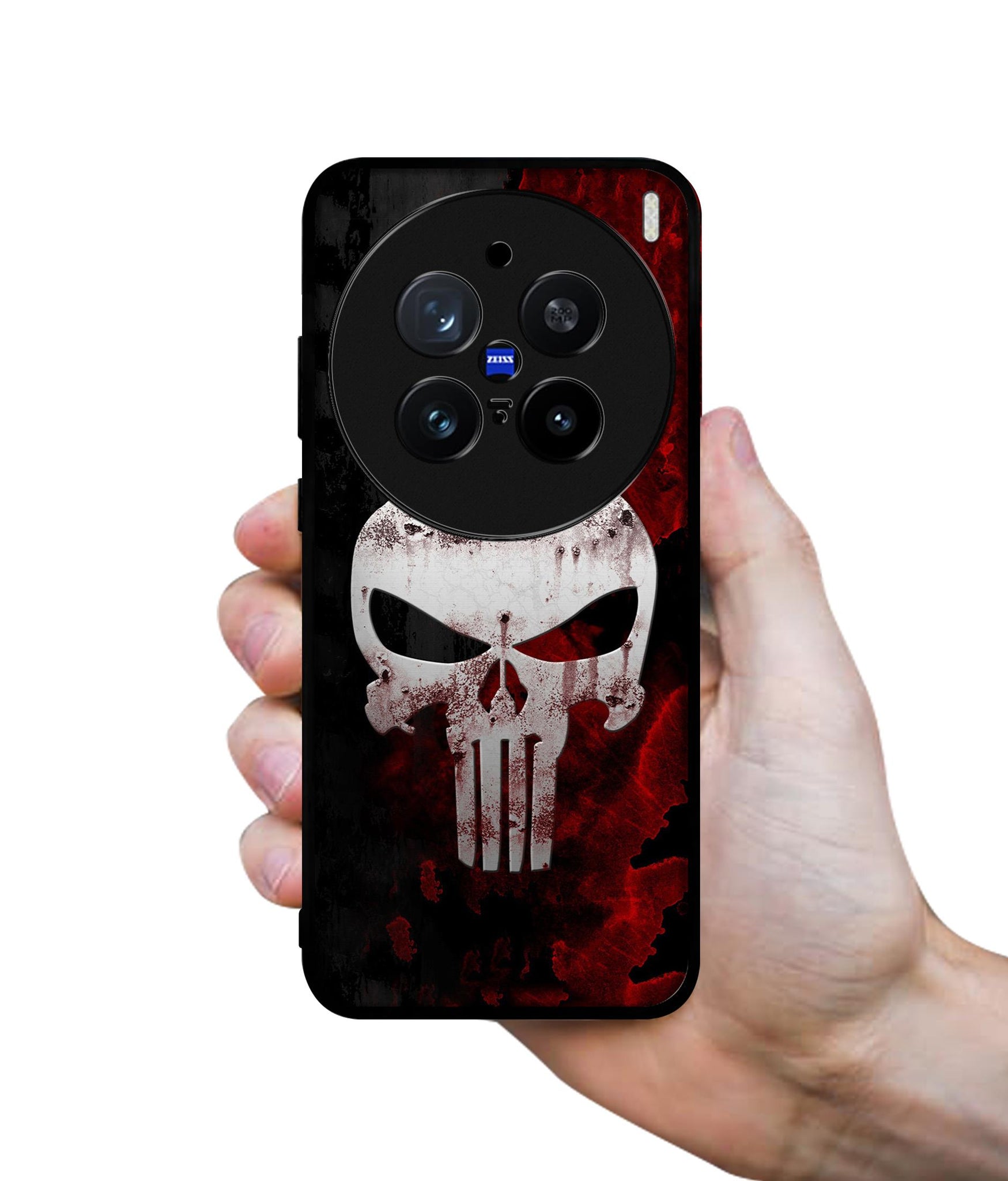 Punisher Skull Design Designer 2D Printed Back Case Cover for Vivo X200 Pro 5G