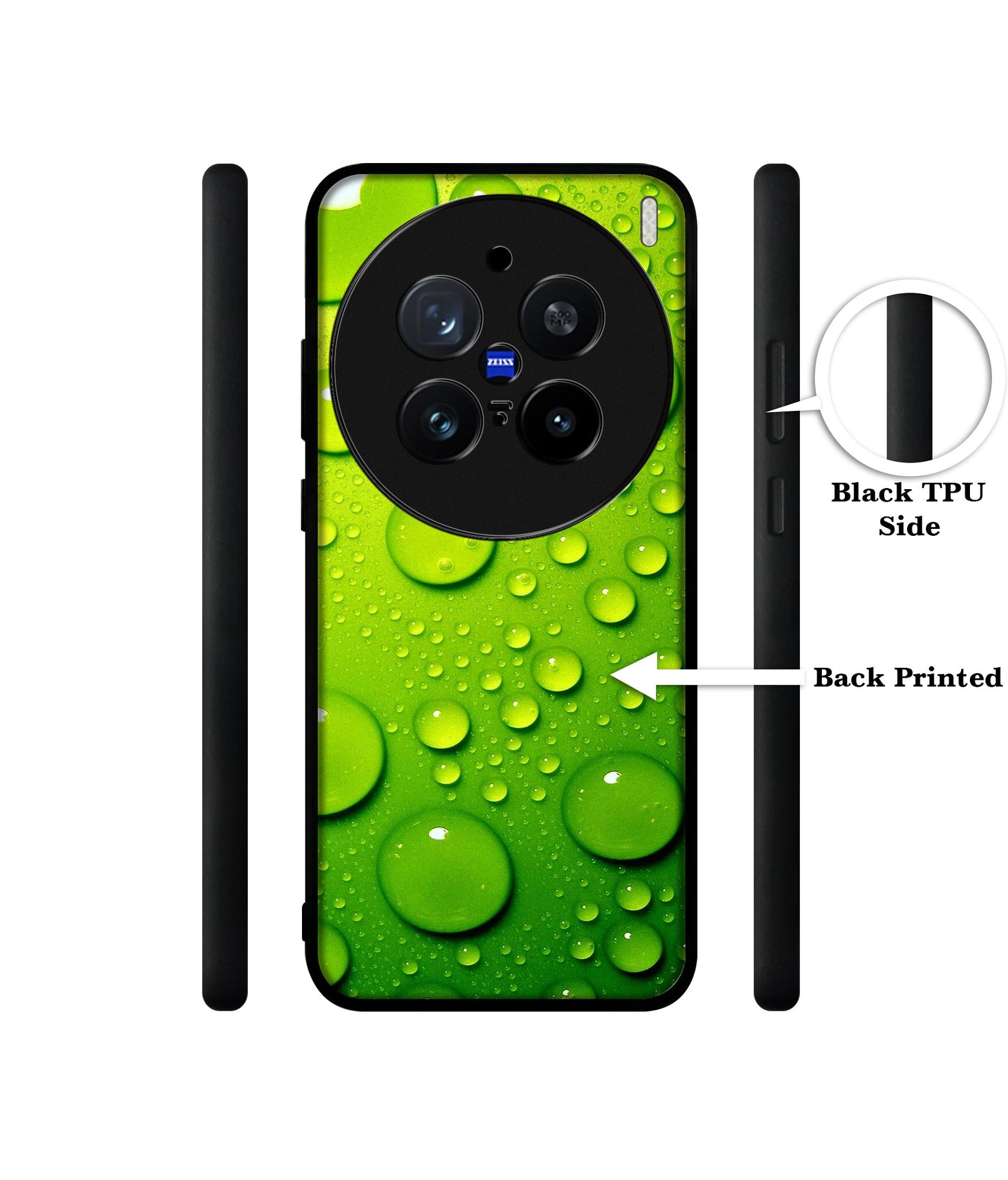 Green Bubbles Design Designer 2D Printed Back Case Cover for Vivo X200 Pro 5G