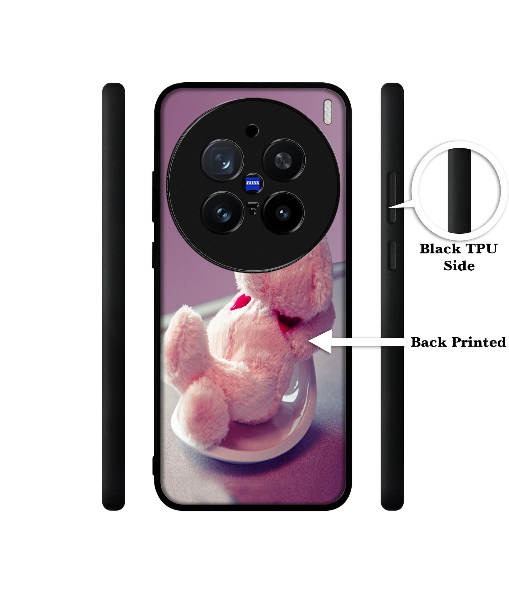 Cute Teddy Bear Design Designer 2D Printed Back Case Cover for Vivo X200 Pro 5G