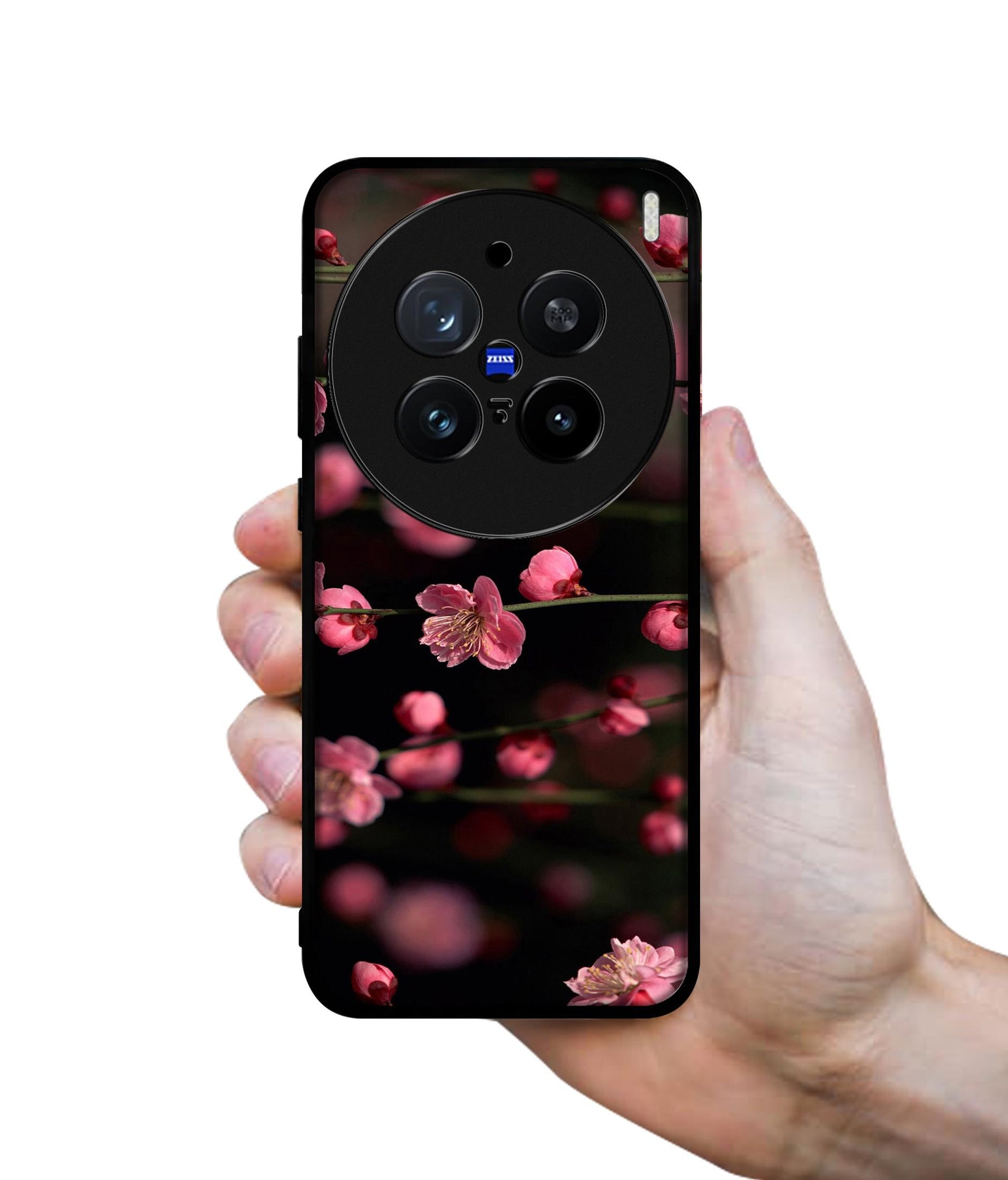 Pink Flowers Design Designer 2D Printed Back Case Cover for Vivo X200 Pro 5G