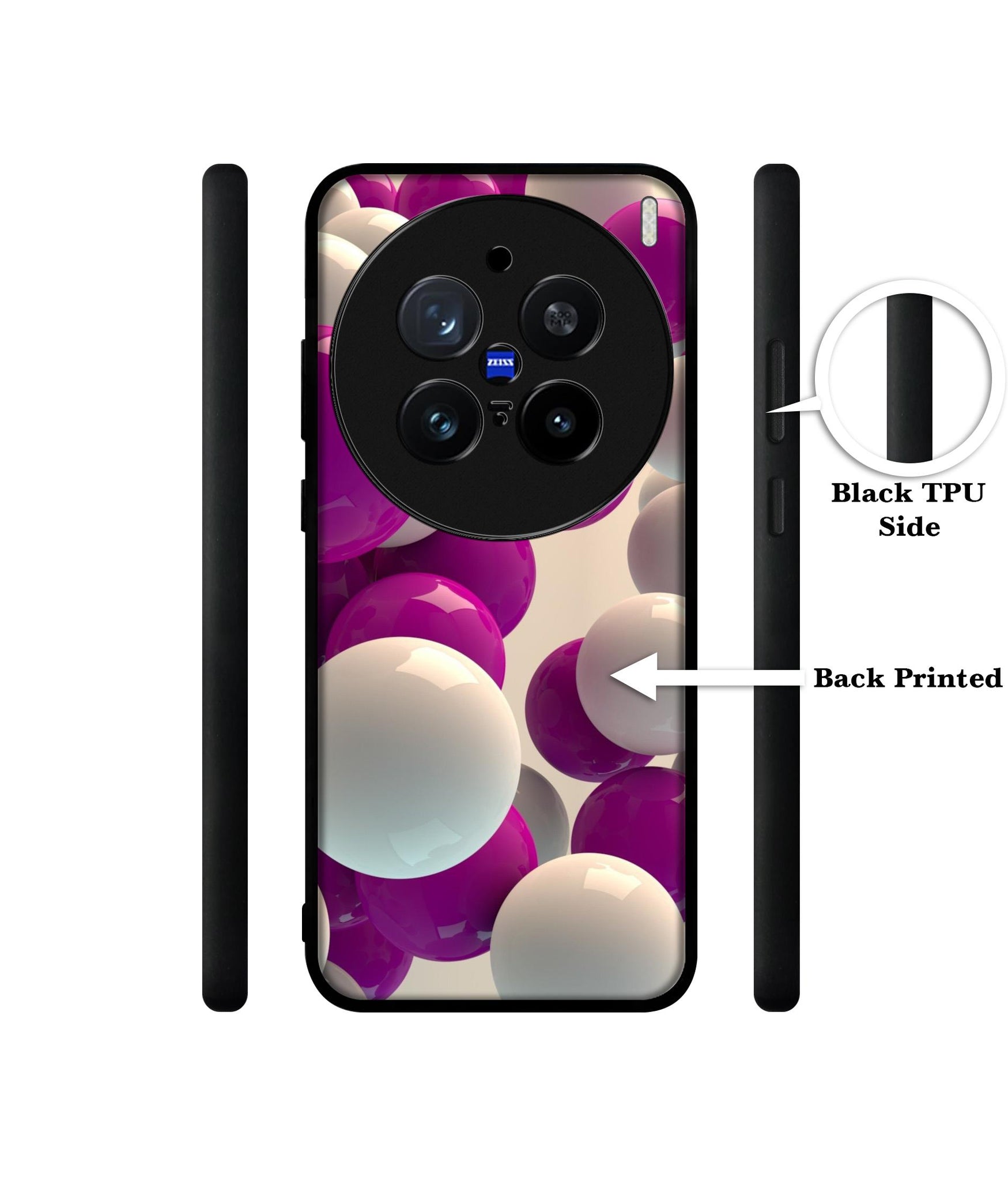 3D Balloons Design Designer 2D Printed Back Case Cover for Vivo X200 Pro 5G