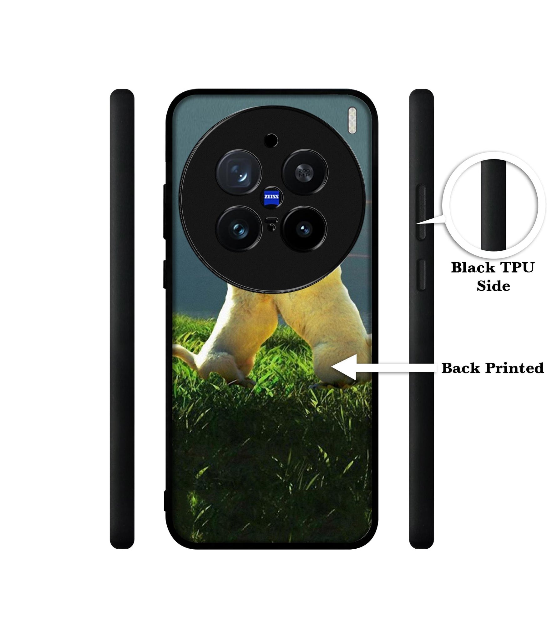 Puppy Couple Sunset Design Designer 2D Printed Back Case Cover for Vivo X200 Pro 5G