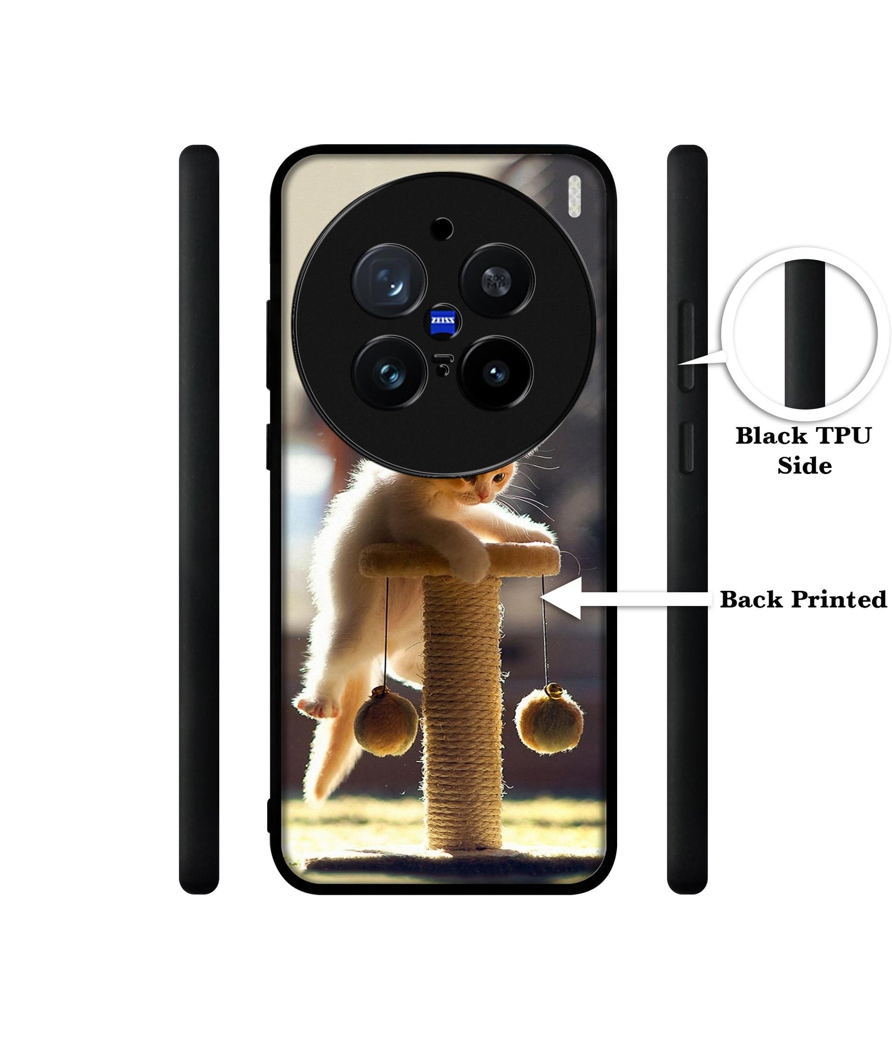 Cat Climbing Design Designer 2D Printed Back Case Cover for Vivo X200 Pro 5G