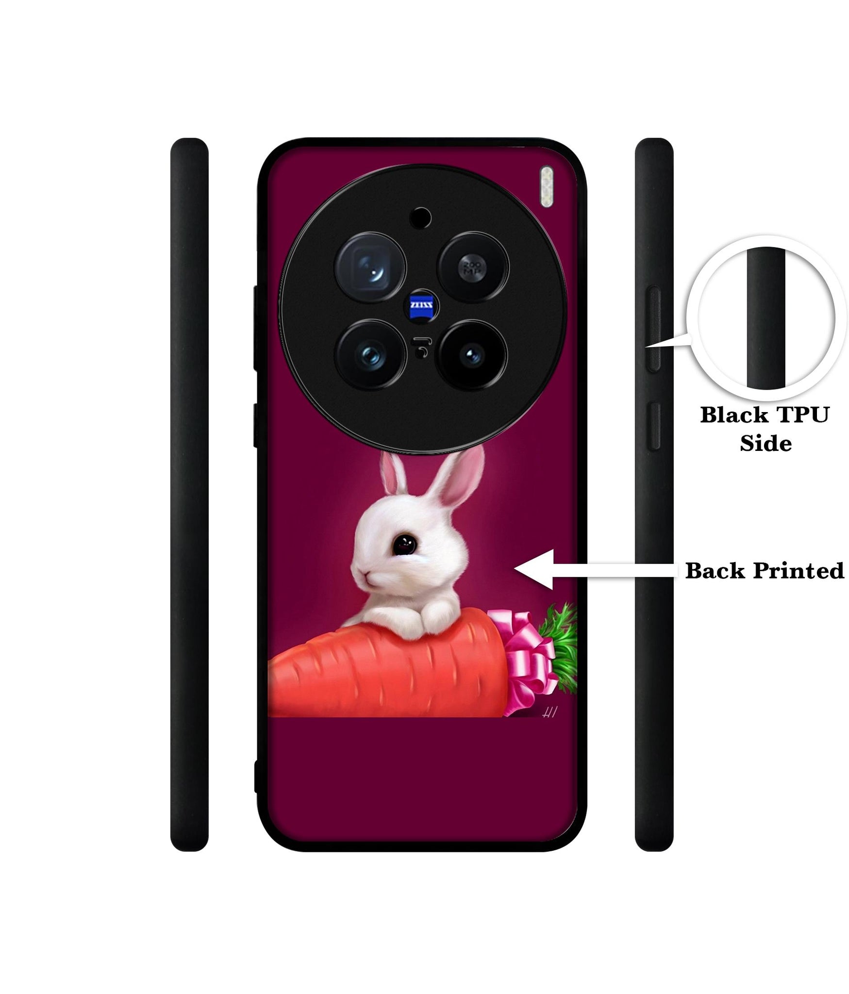 Bunny With Carrot Design Designer 2D Printed Back Case Cover for Vivo X200 Pro 5G