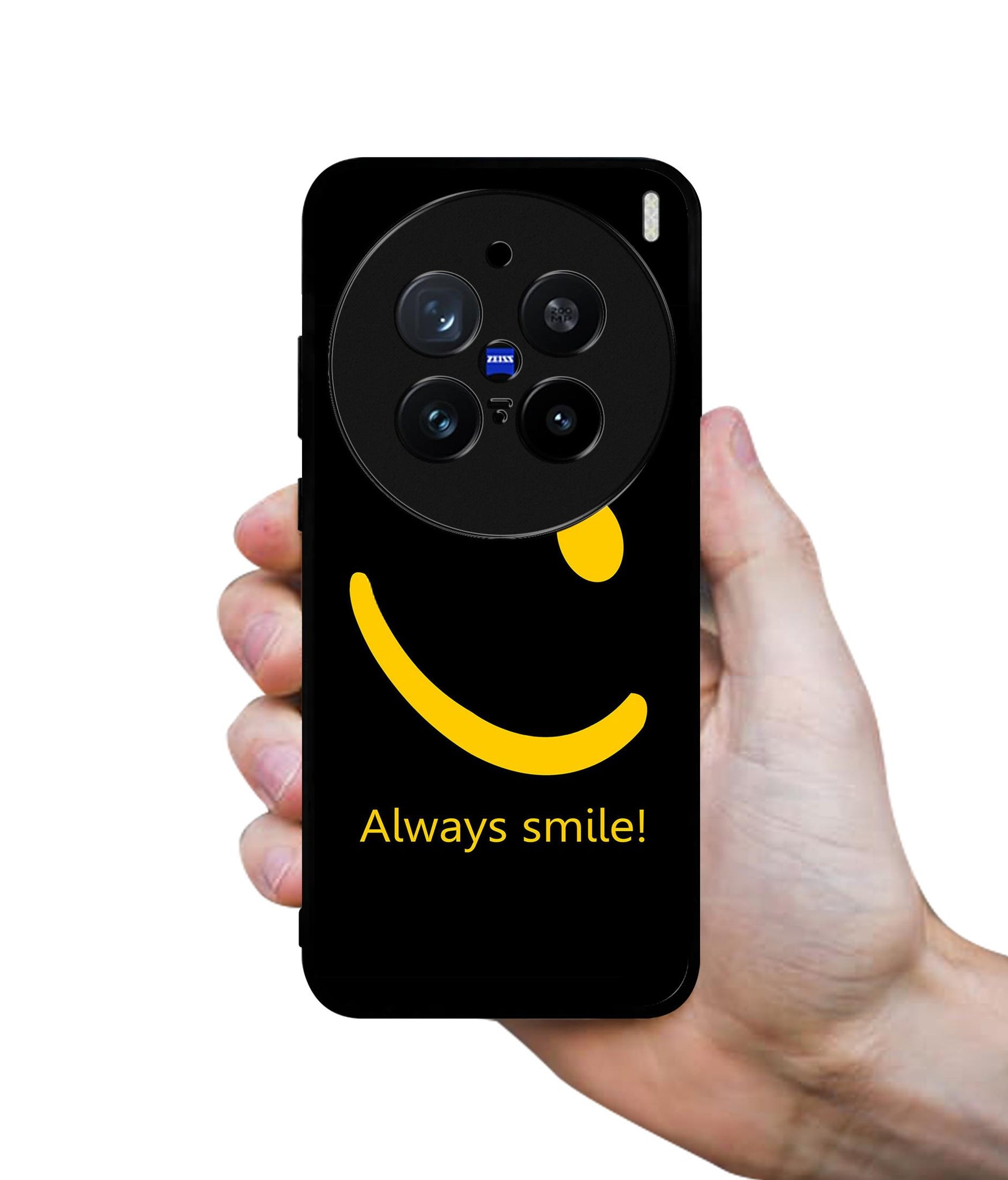 Always Smile Quote Design Designer 2D Printed Back Case Cover for Vivo X200 Pro 5G