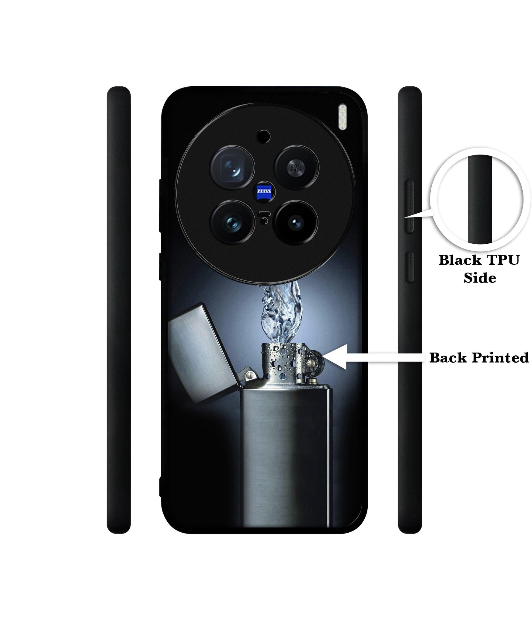 Water Lighter Design Designer 2D Printed Back Case Cover for Vivo X200 Pro 5G