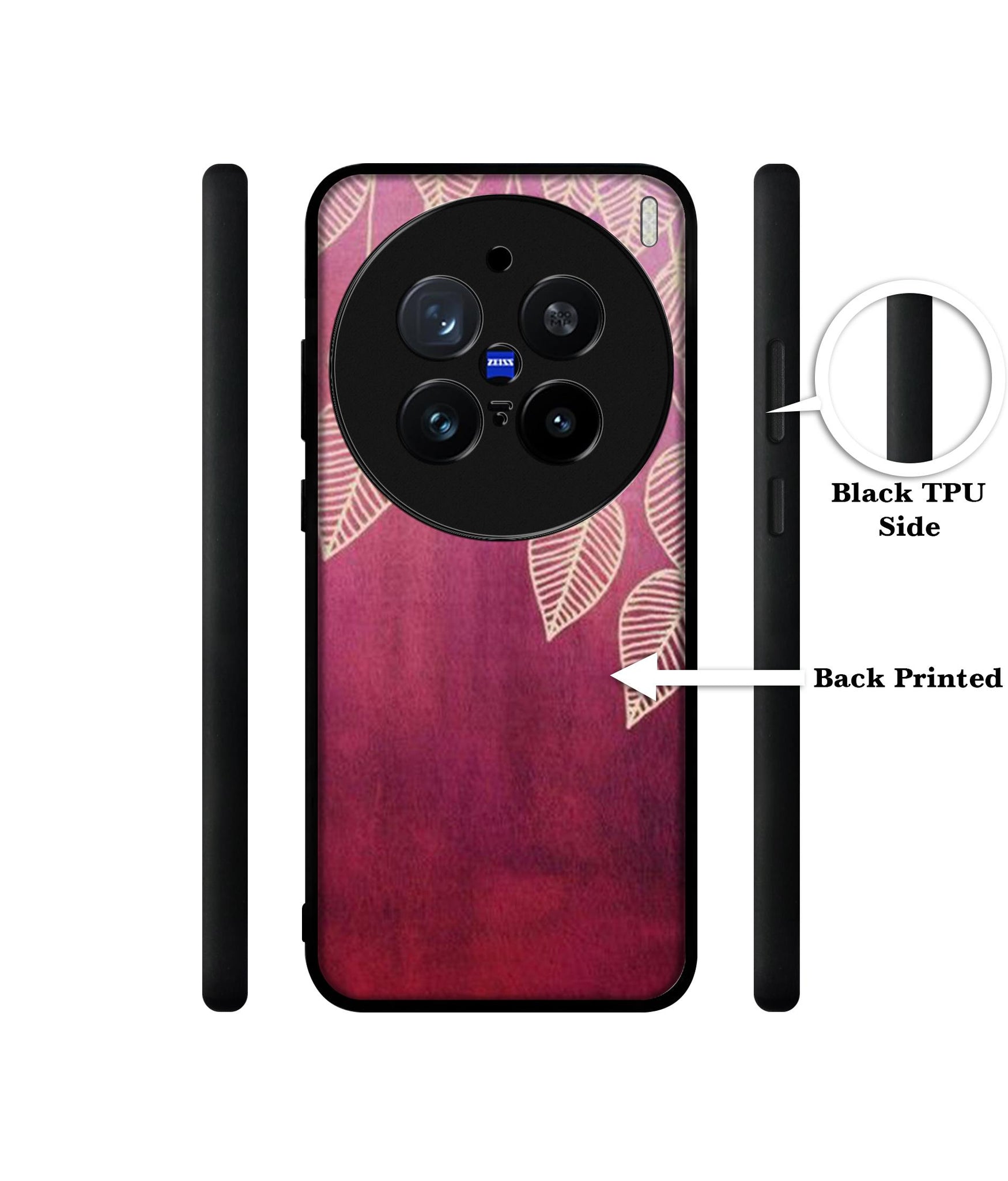 Leaf Pattern Design Designer 2D Printed Back Case Cover for Vivo X200 Pro 5G