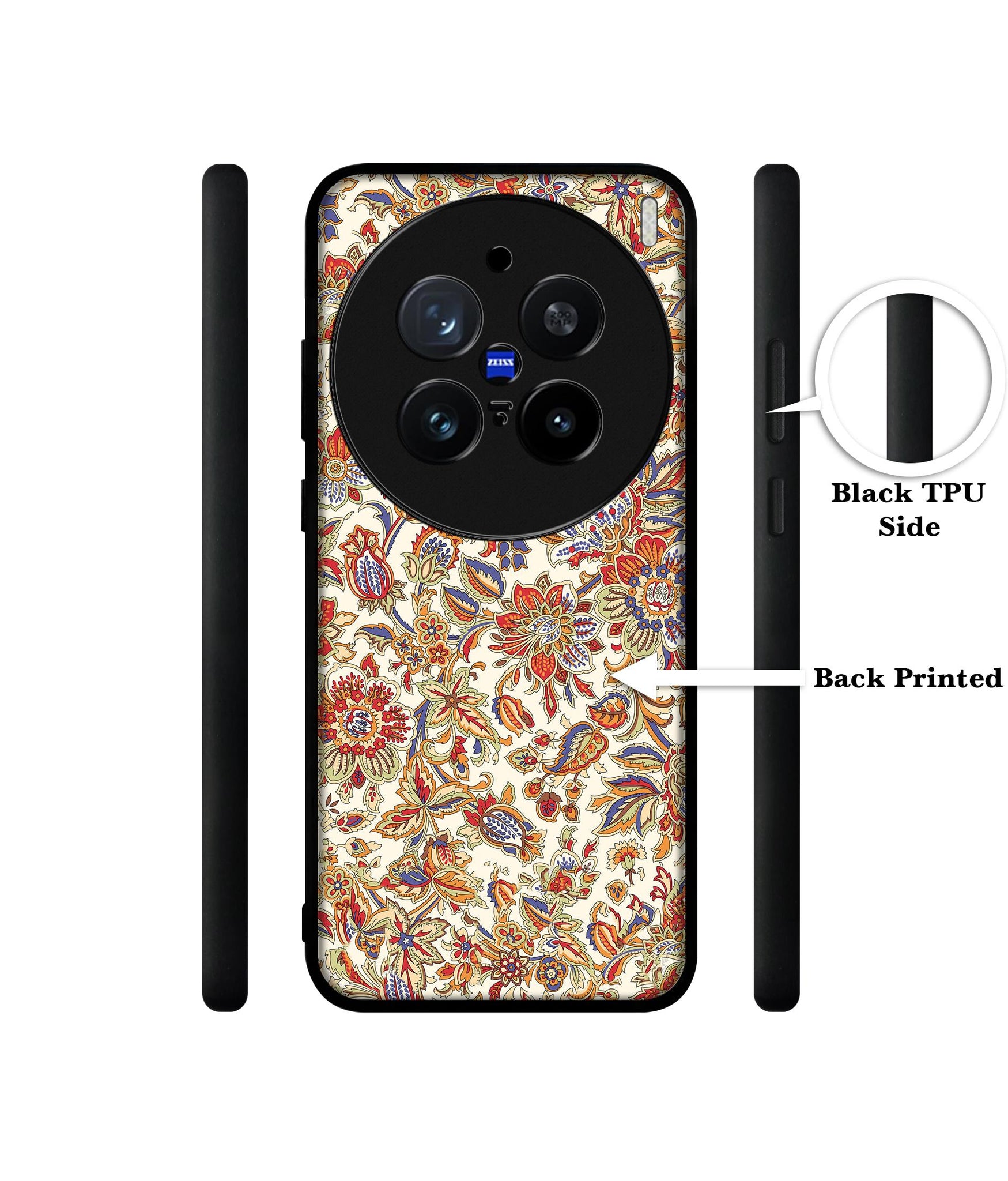 Floral Design Designer 2D Printed Back Case Cover for Vivo X200 Pro 5G