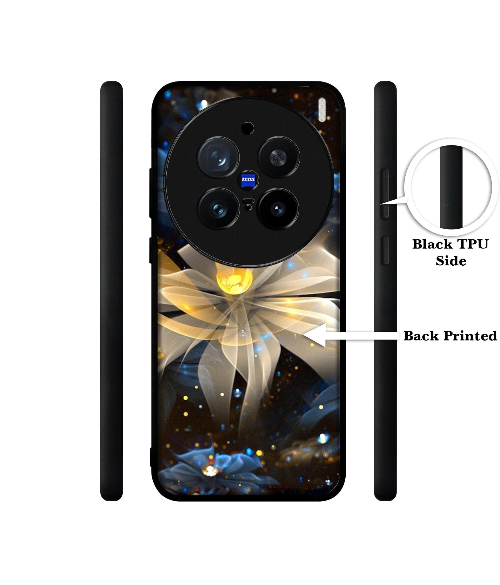 Art Flower Design Designer 2D Printed Back Case Cover for Vivo X200 Pro 5G