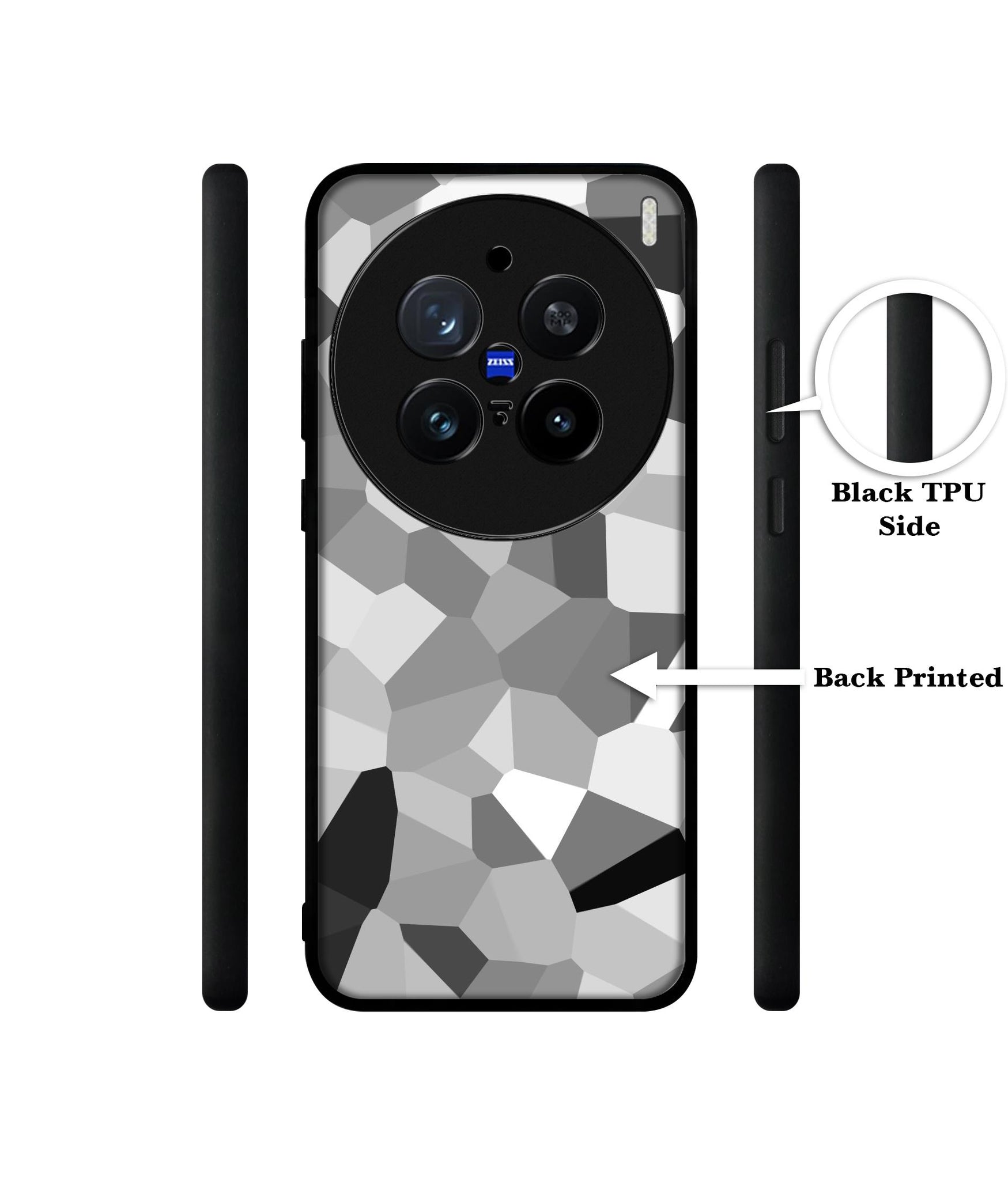 Black & White Mathematical Shape Design Designer 2D Printed Back Case Cover for Vivo X200 Pro 5G