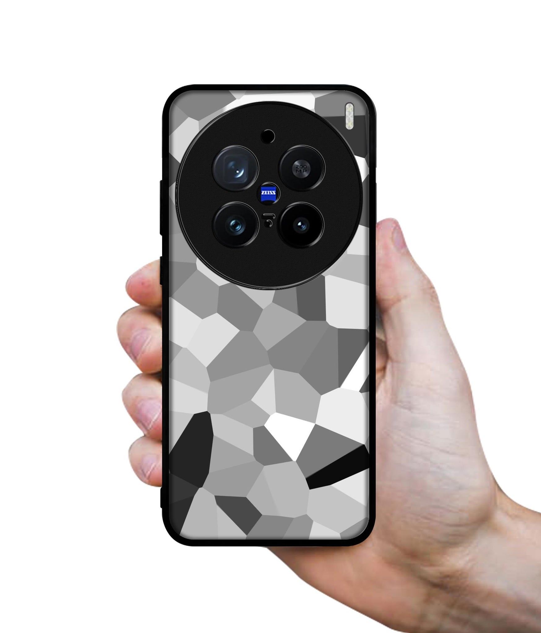 Black & White Mathematical Shape Design Designer 2D Printed Back Case Cover for Vivo X200 Pro 5G