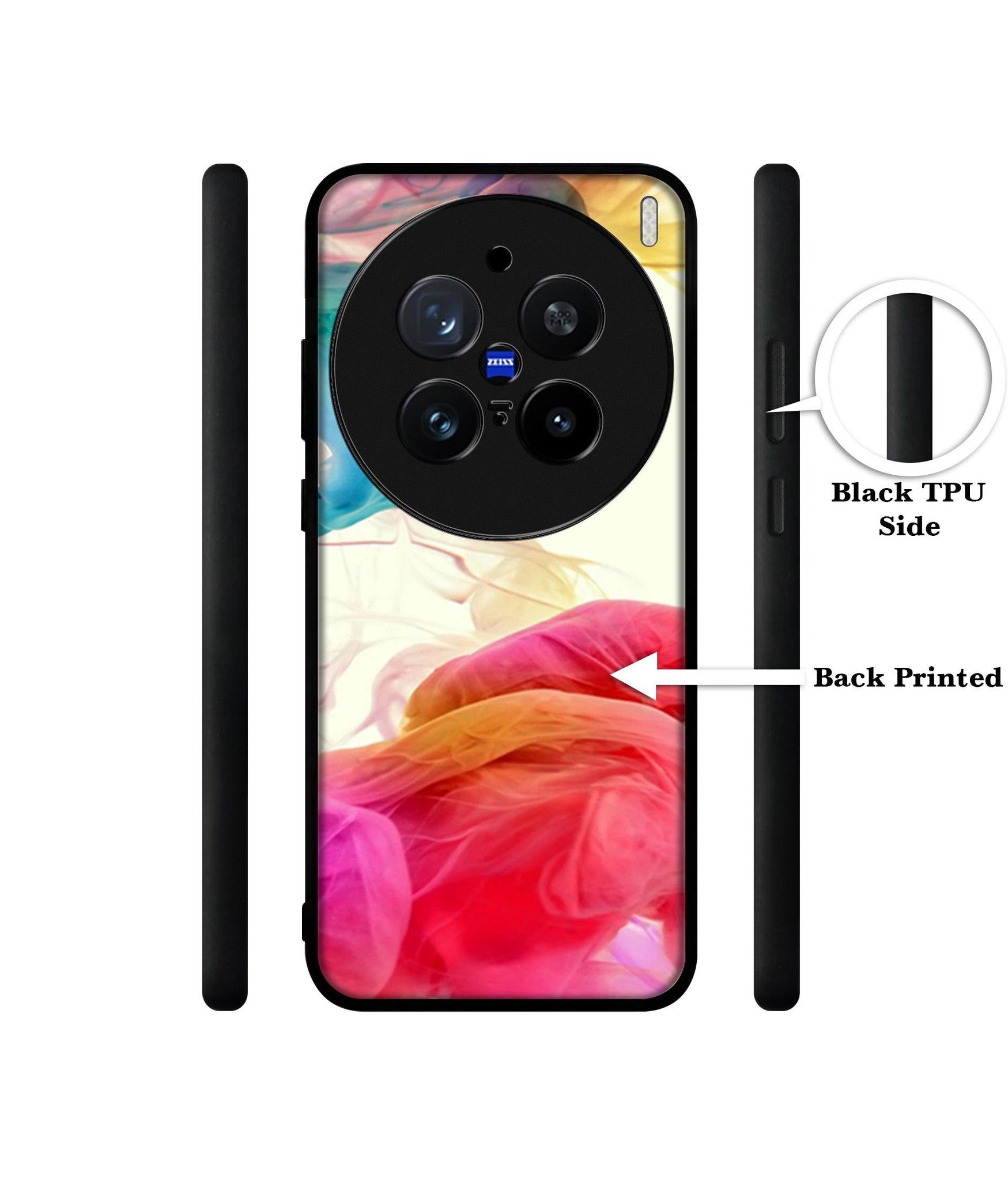 Colored Smoke Design Designer 2D Printed Back Case Cover for Vivo X200 Pro 5G