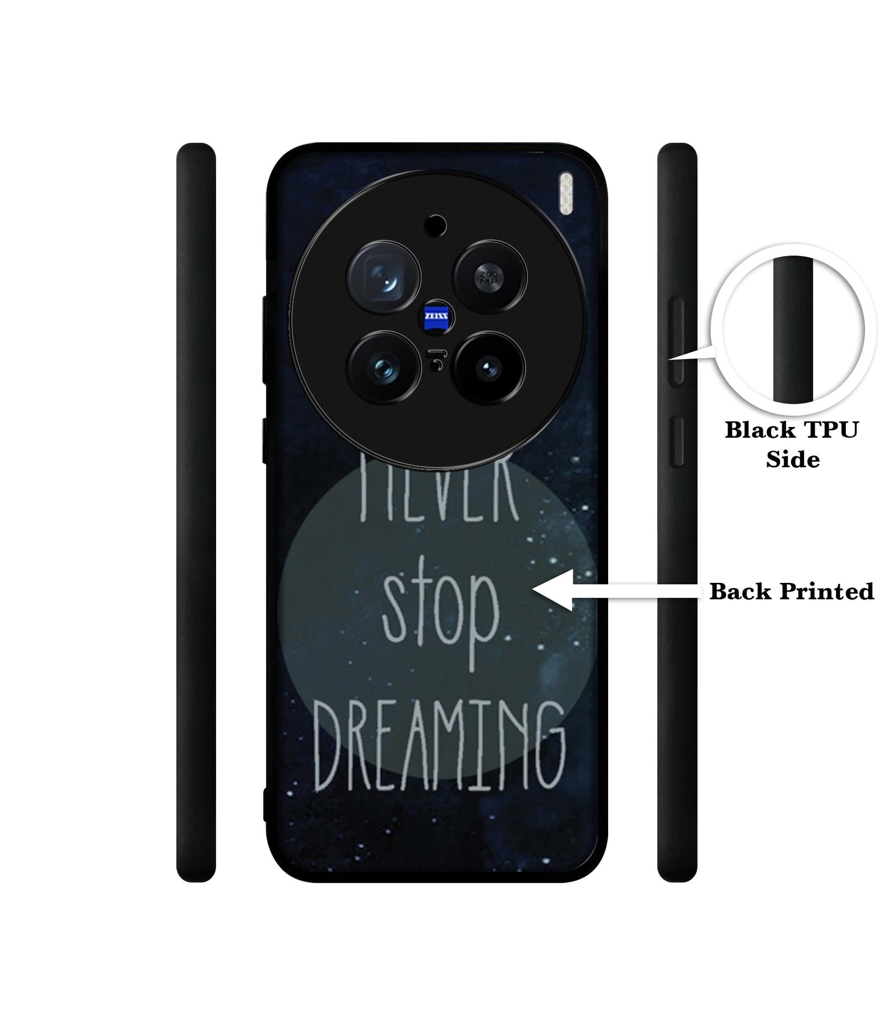 Never Stop Dreaming Design Designer 2D Printed Back Case Cover for Vivo X200 Pro 5G