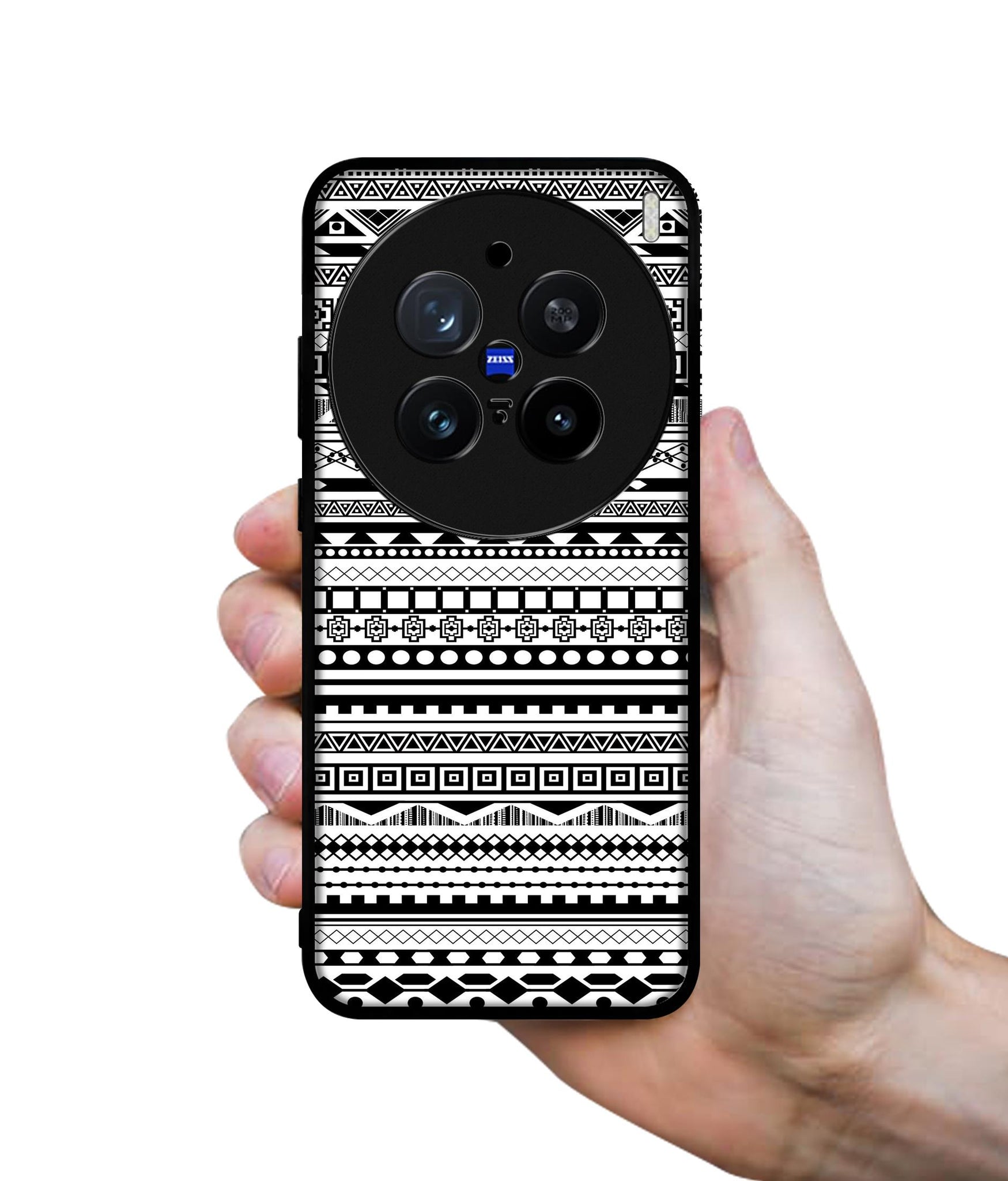 Black & White Patterns Design Designer 2D Printed Back Case Cover for Vivo X200 Pro 5G