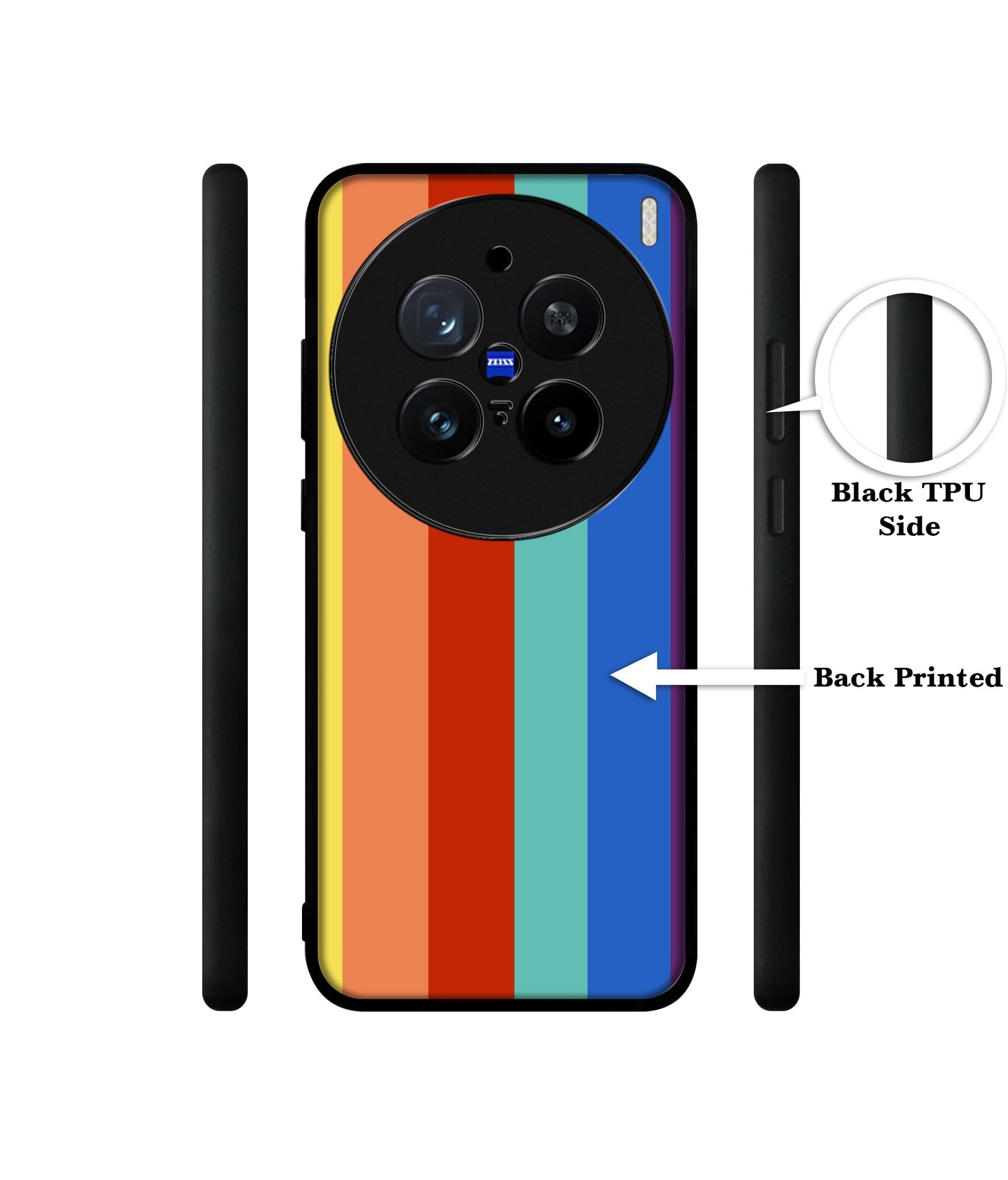 Rainbow Colors Design Designer 2D Printed Back Case Cover for Vivo X200 Pro 5G