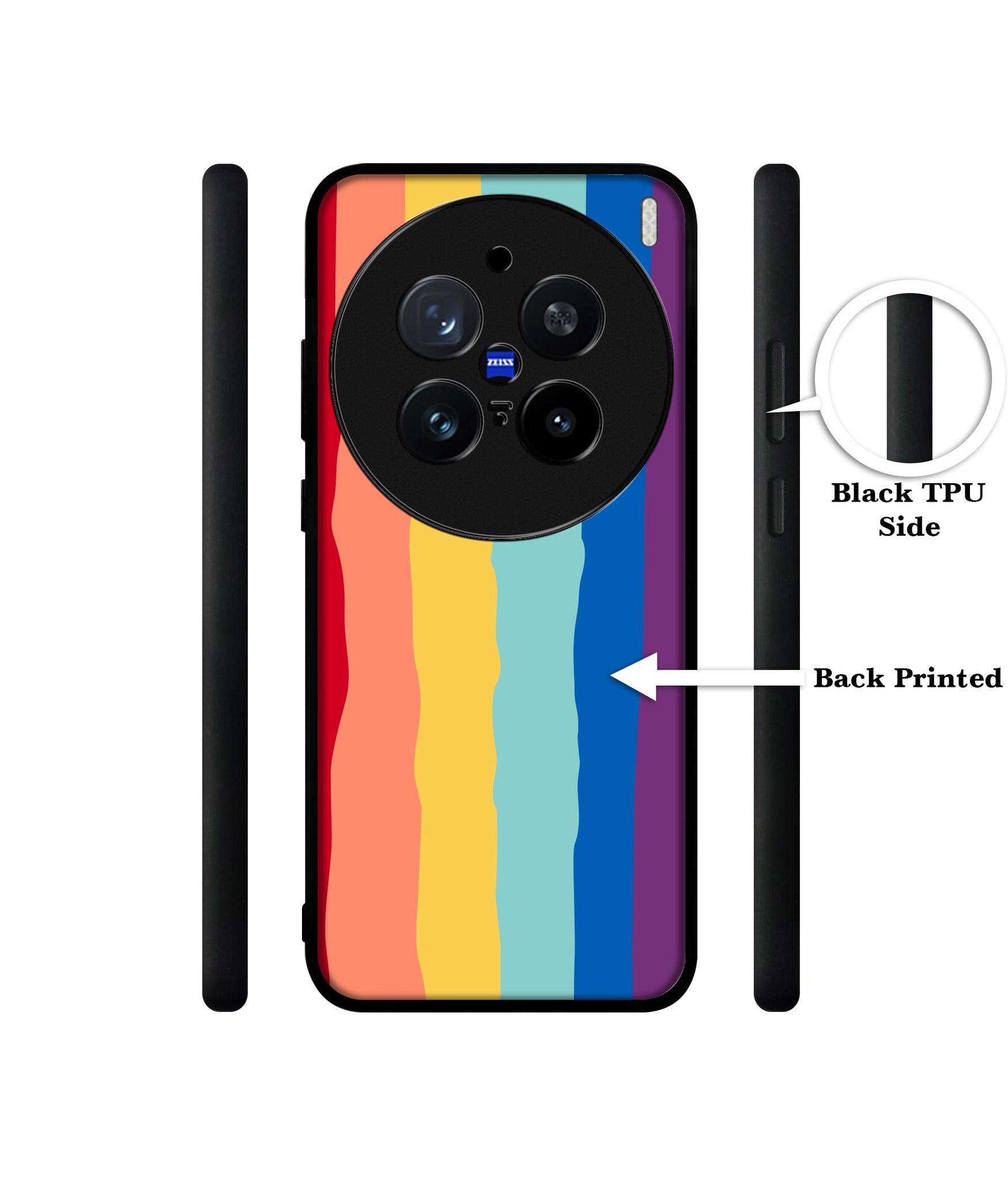 Rainbow Design Designer 2D Printed Back Case Cover for Vivo X200 Pro 5G