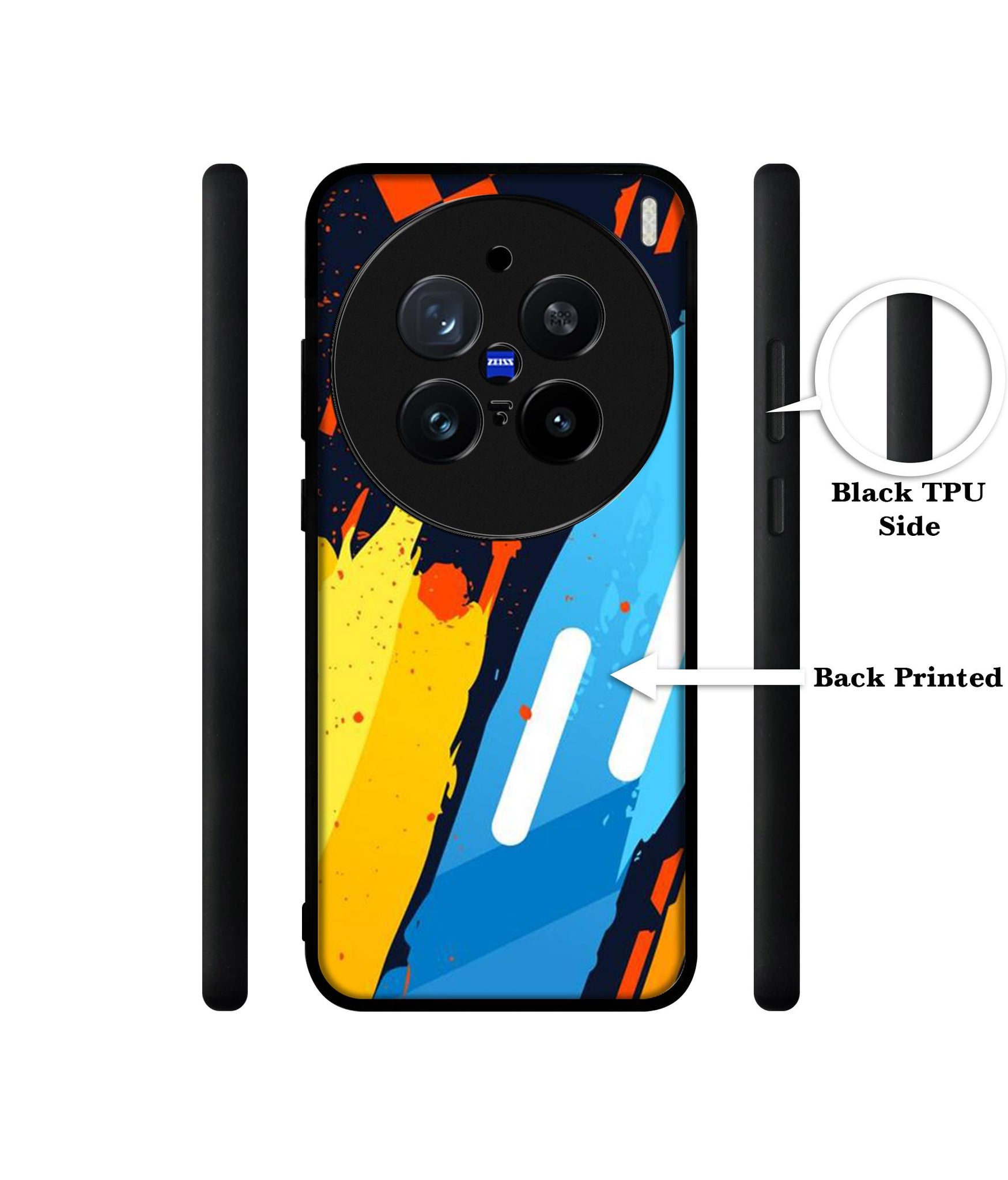 Abstract Stripes Geometric Figures Design Designer 2D Printed Back Case Cover for Vivo X200 Pro 5G