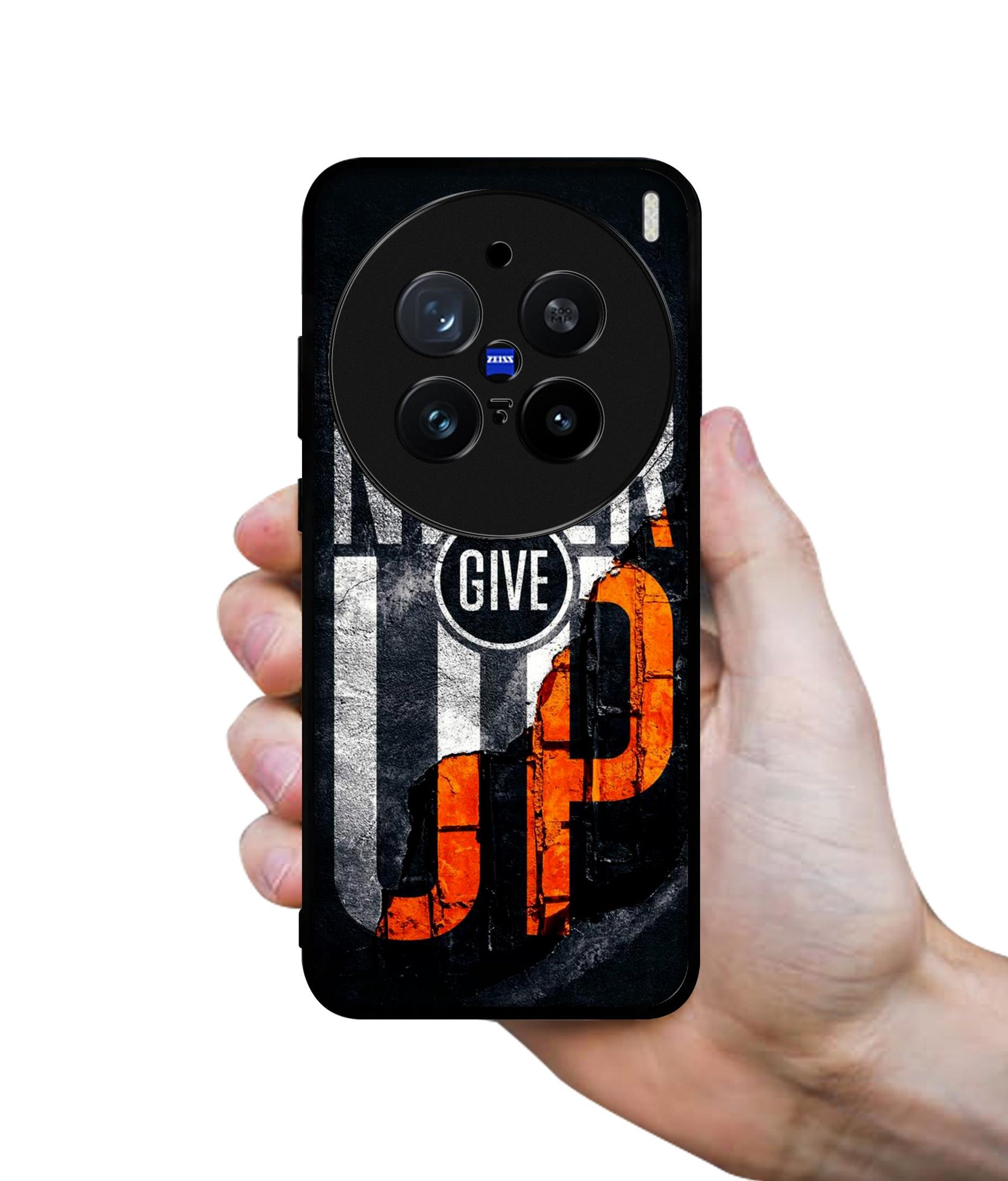 Never Give Up Design Designer 2D Printed Back Case Cover for Vivo X200 Pro 5G