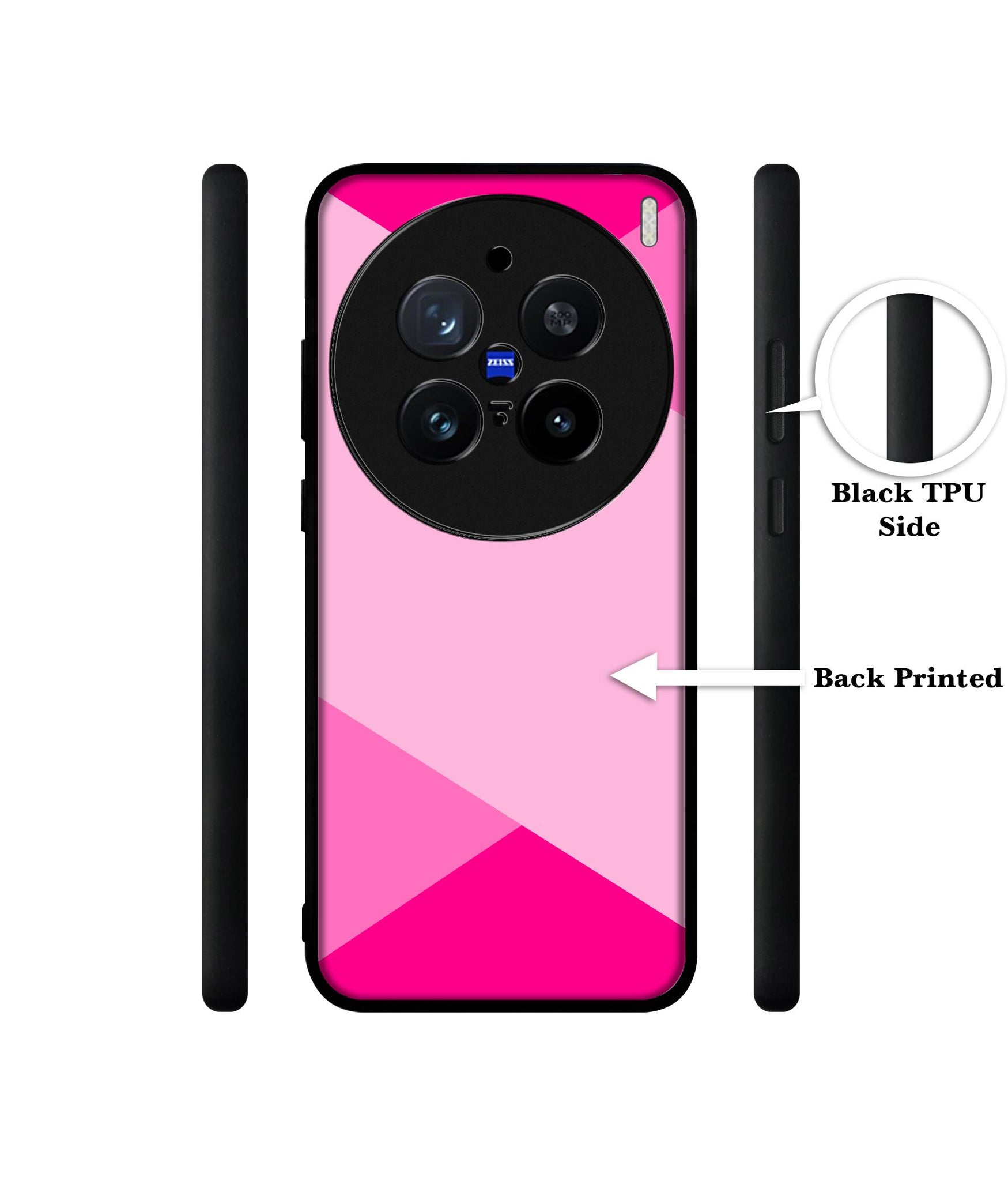 Pink Cross Vector Design Designer 2D Printed Back Case Cover for Vivo X200 Pro 5G