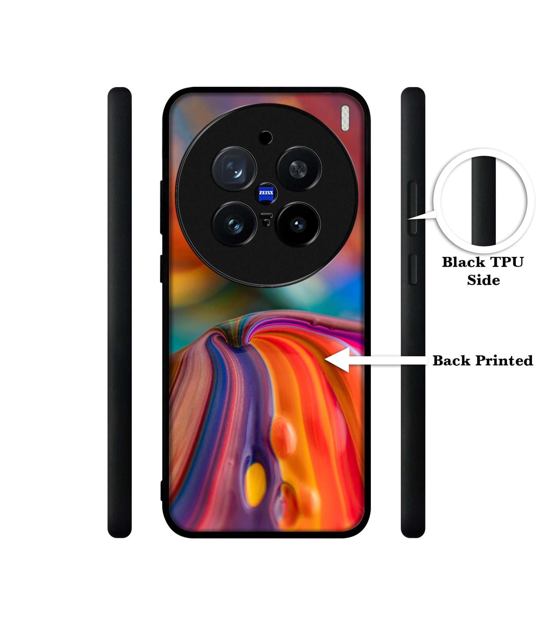 Rainbow Colors Designer 2D Printed Back Case Cover for Vivo X200 Pro 5G