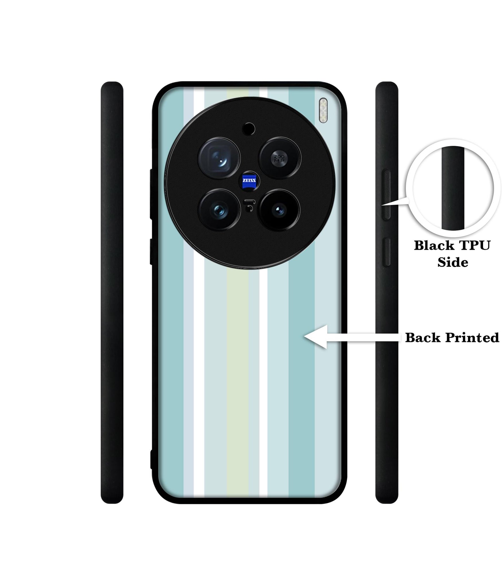Light Green Stripes Design Designer 2D Printed Back Case Cover for Vivo X200 Pro 5G