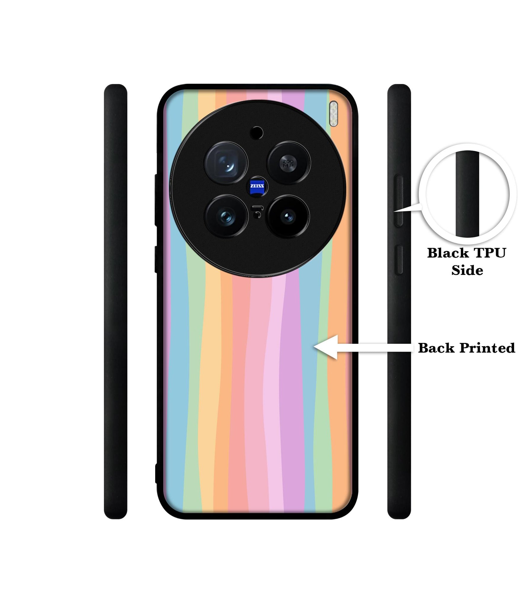 Cool Rainbow Design Designer 2D Printed Back Case Cover for Vivo X200 Pro 5G