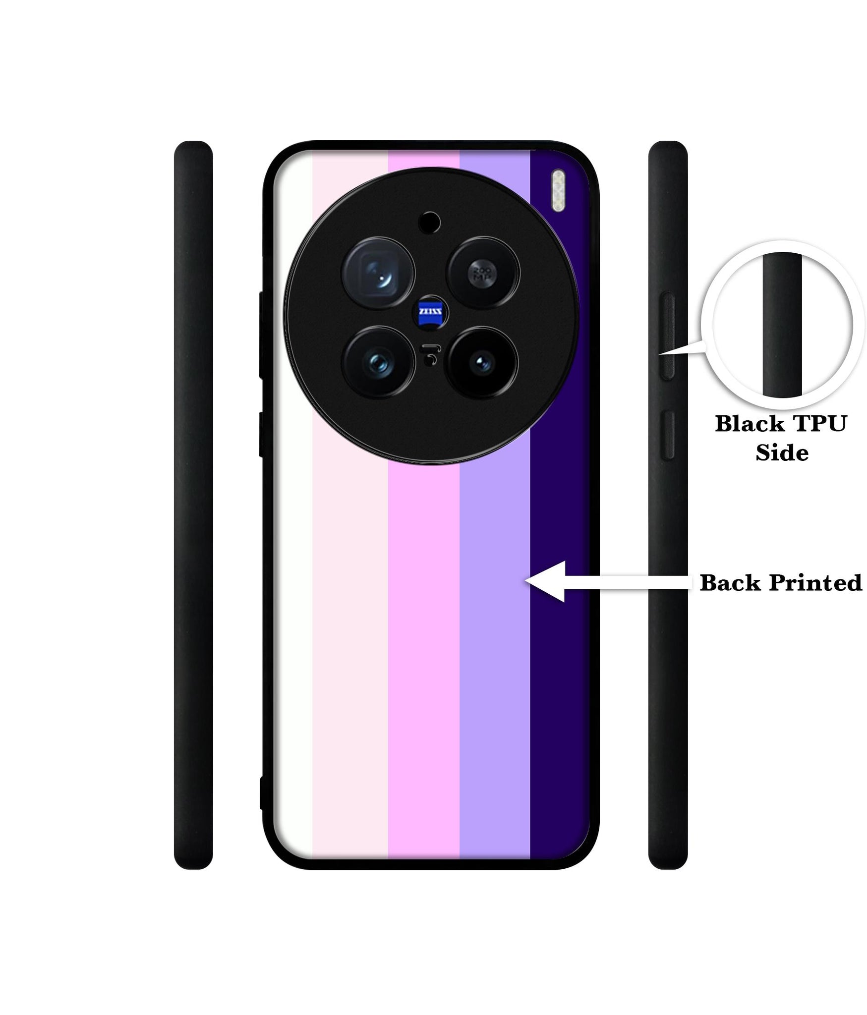 Pink and Purple Lines Design Designer 2D Printed Back Case Cover for Vivo X200 Pro 5G
