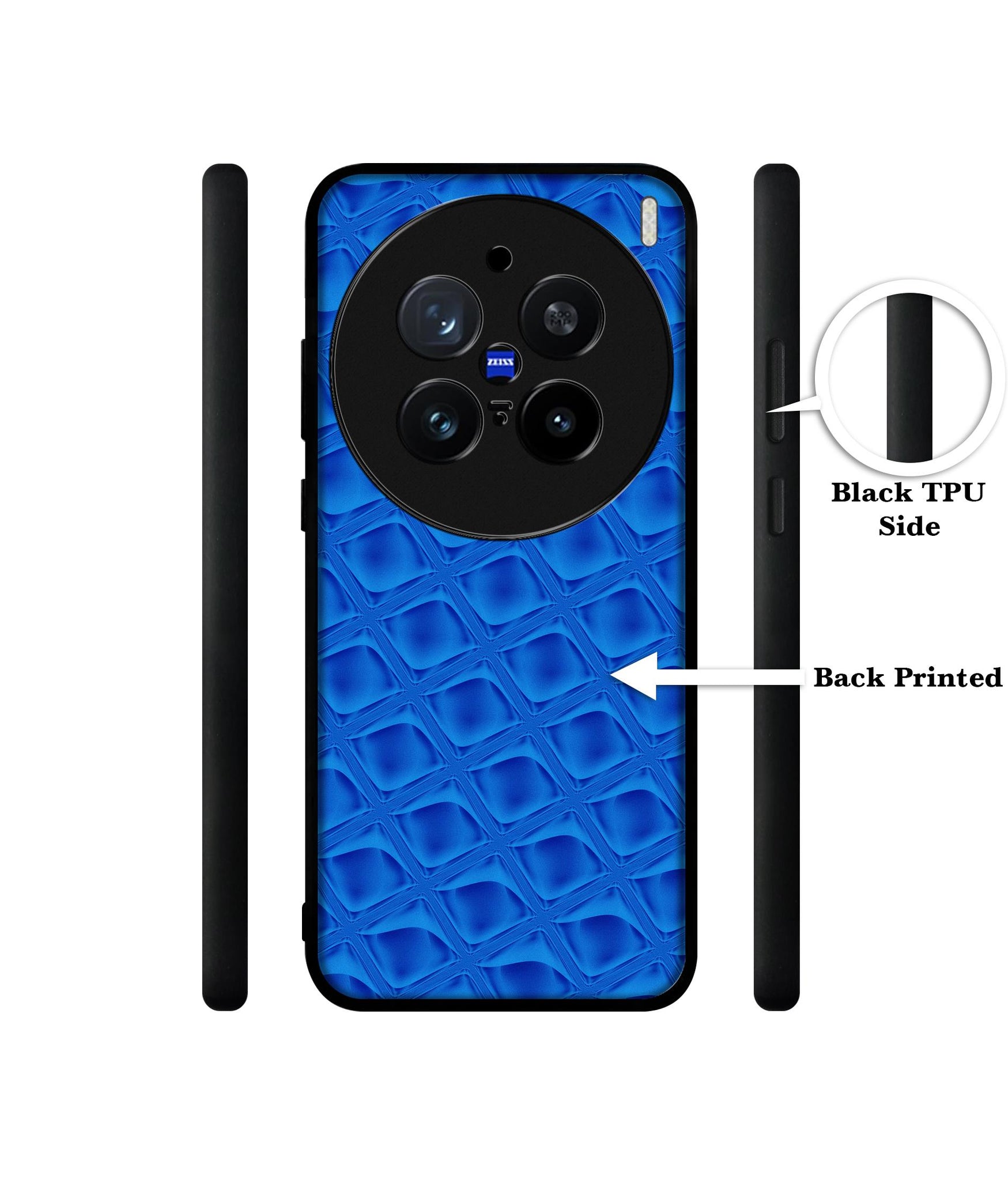 Blue Diamond Design Designer 2D Printed Back Case Cover for Vivo X200 Pro 5G