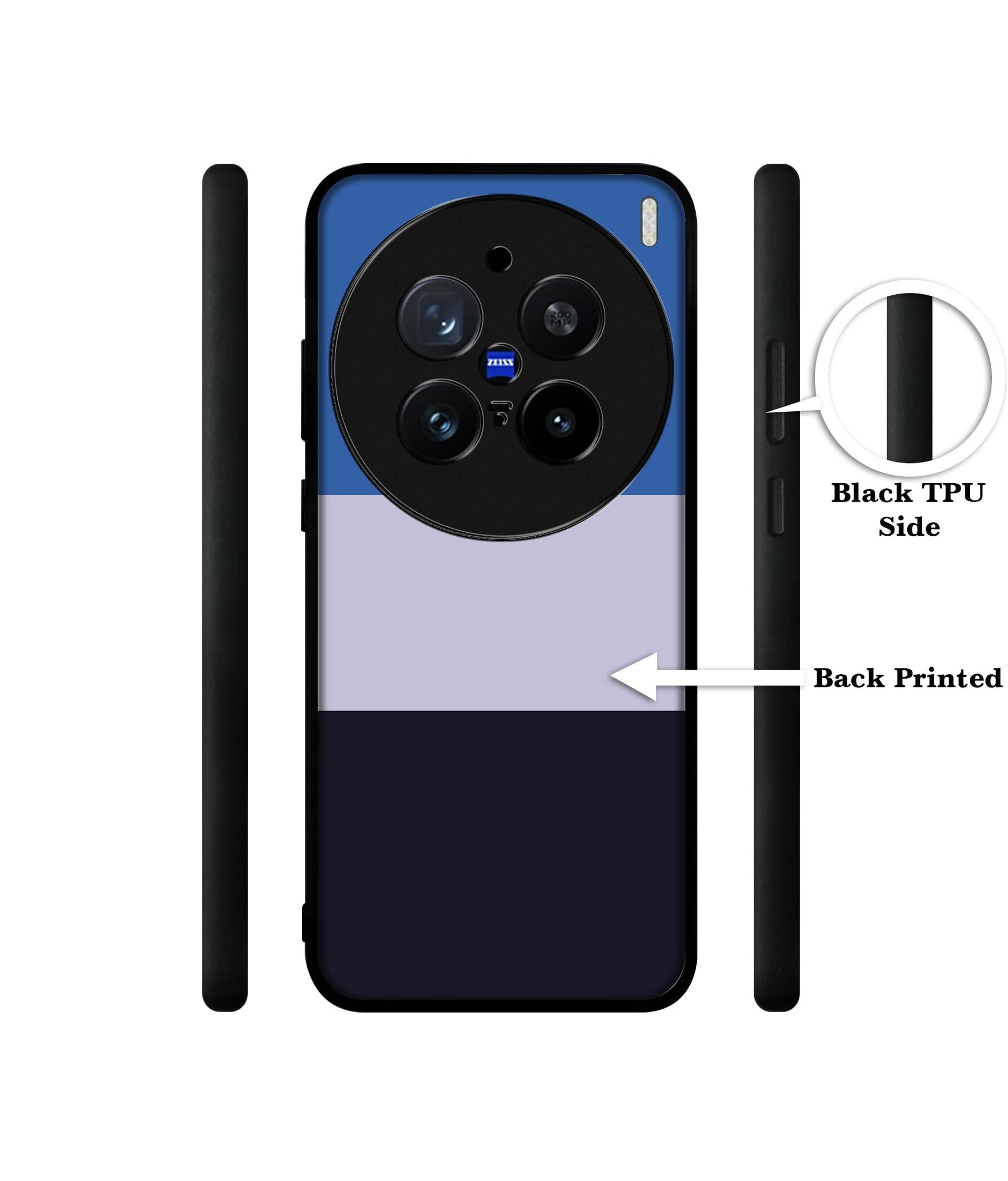 Three Color Stripes Design Designer 2D Printed Back Case Cover for Vivo X200 Pro 5G